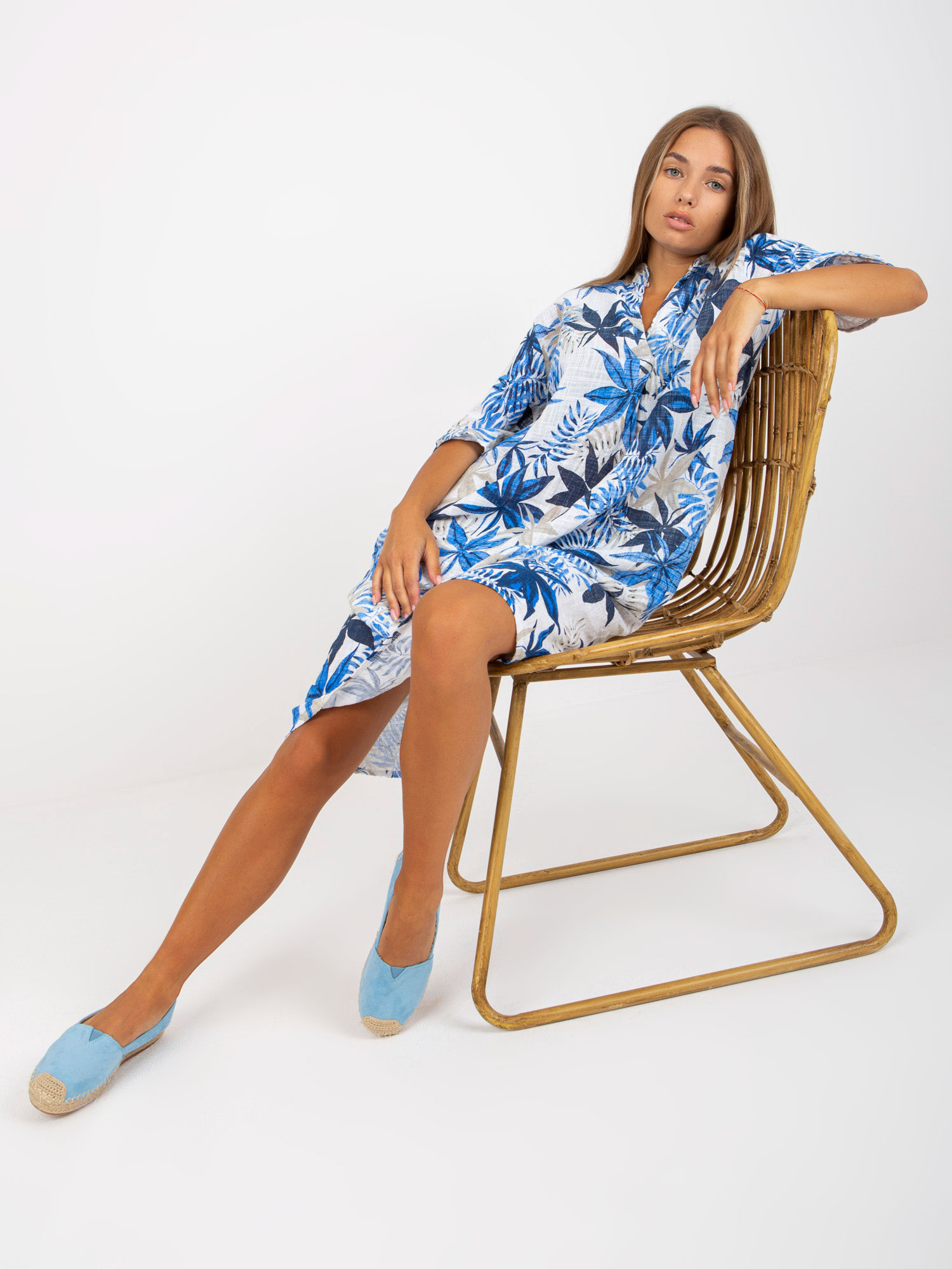 Sukienka Biało-niebieski - obrazek 2