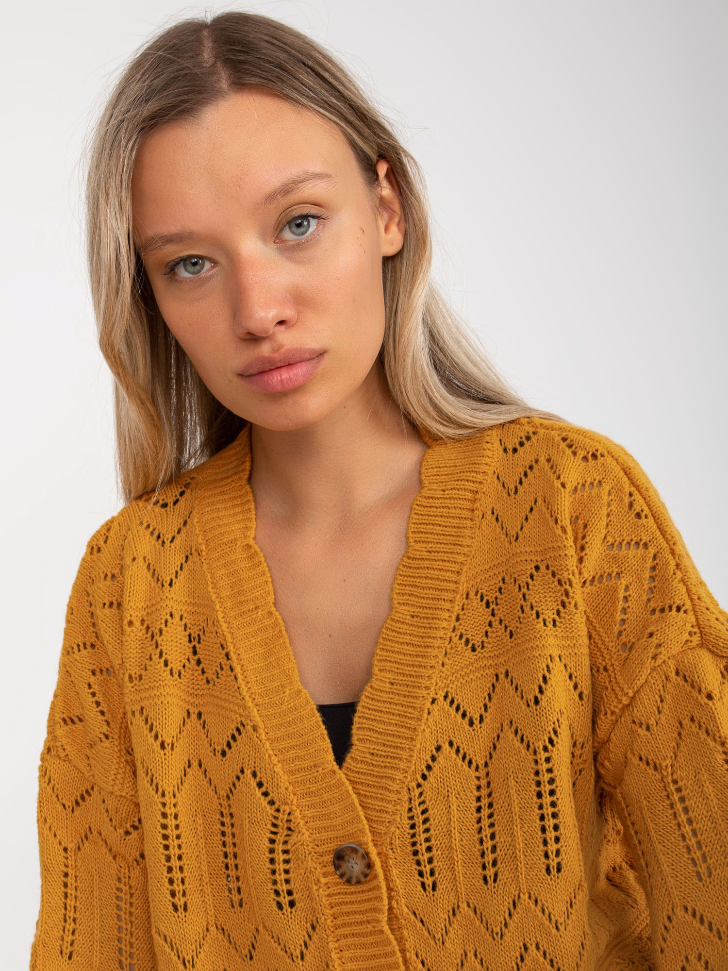 Sweter Ciemny żółty - obrazek 2