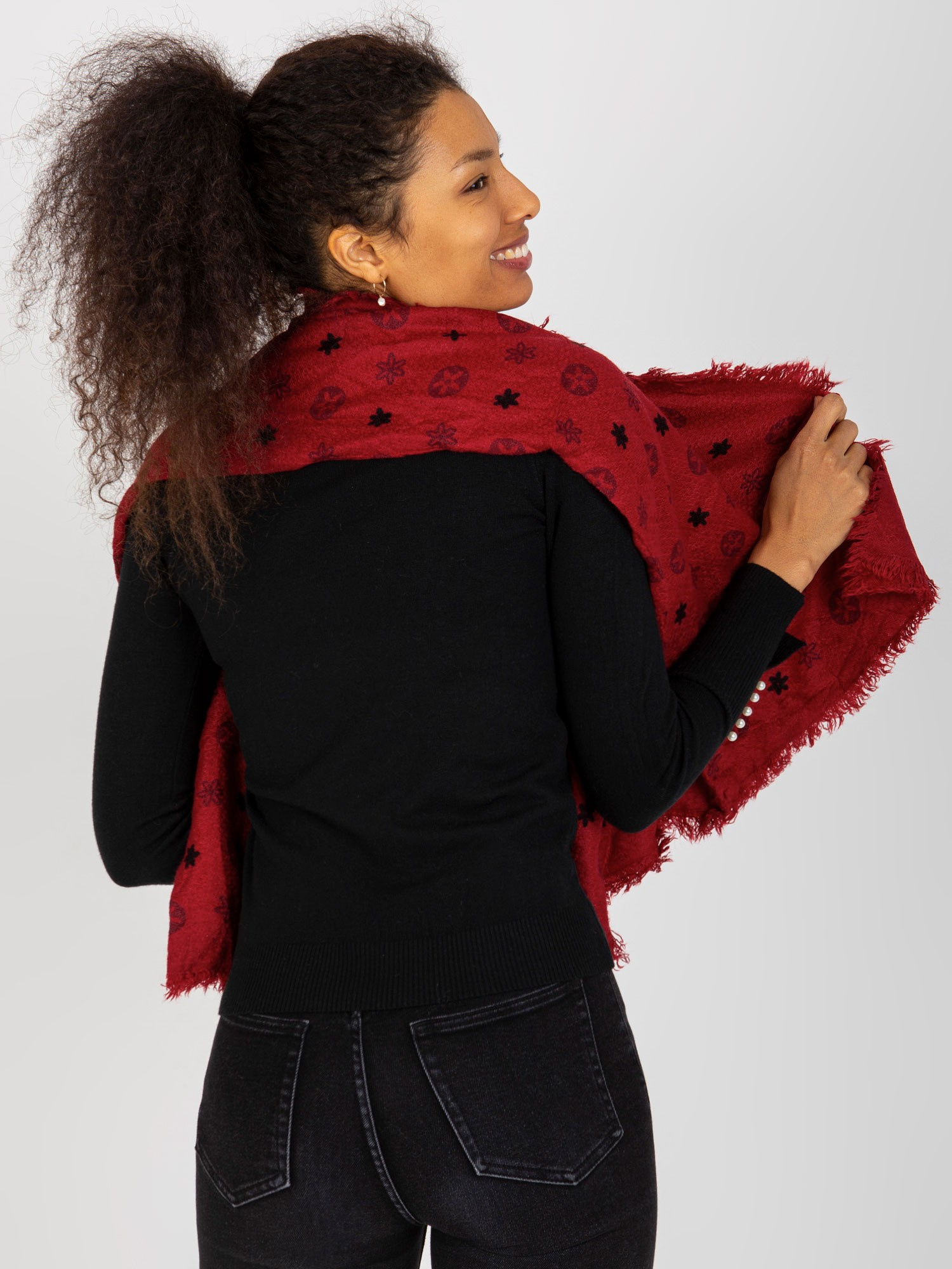 Chustka Ciemny czerwony - obrazek 2