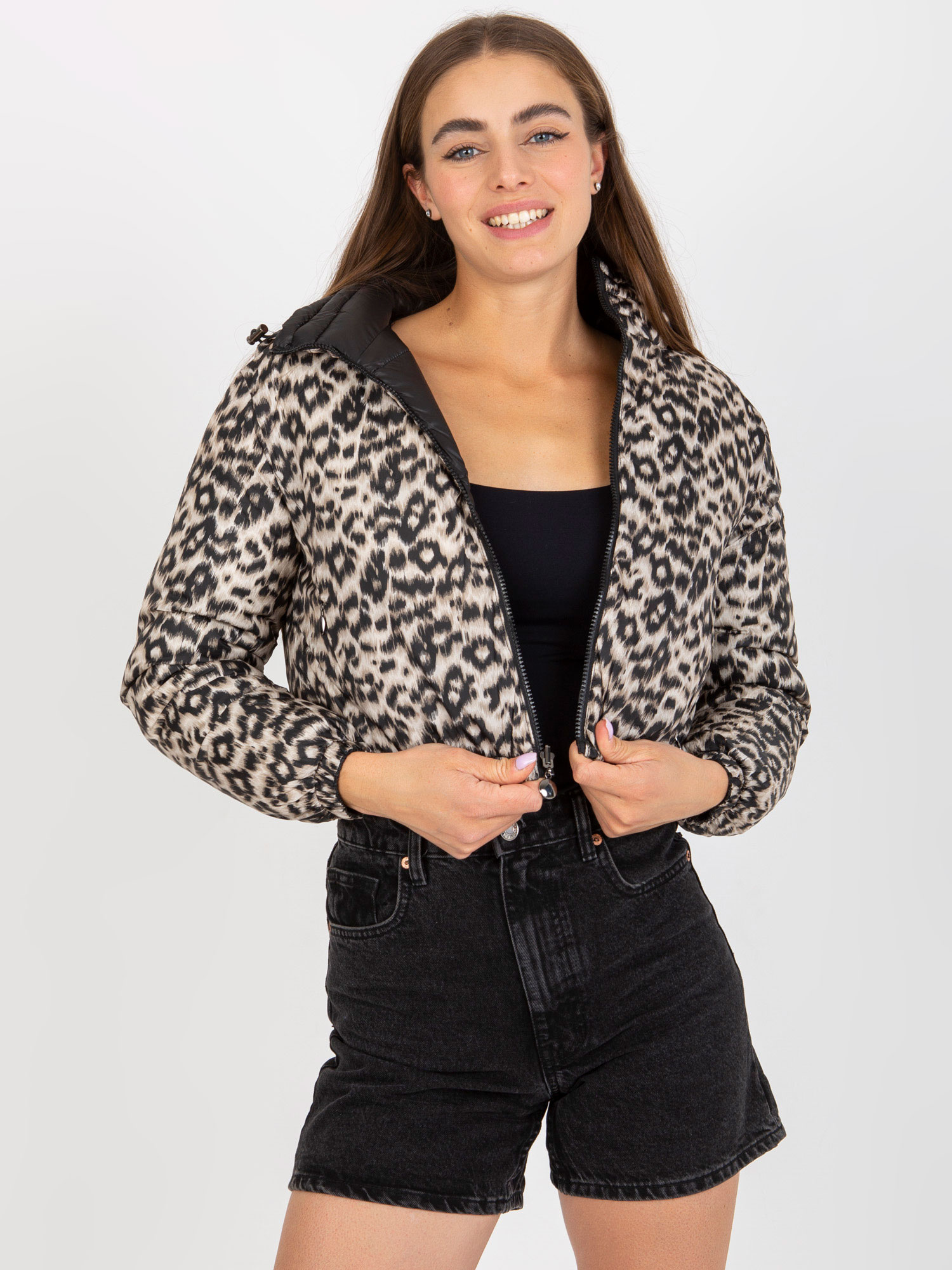 Kurtka Czarno-beżowy - obrazek 2