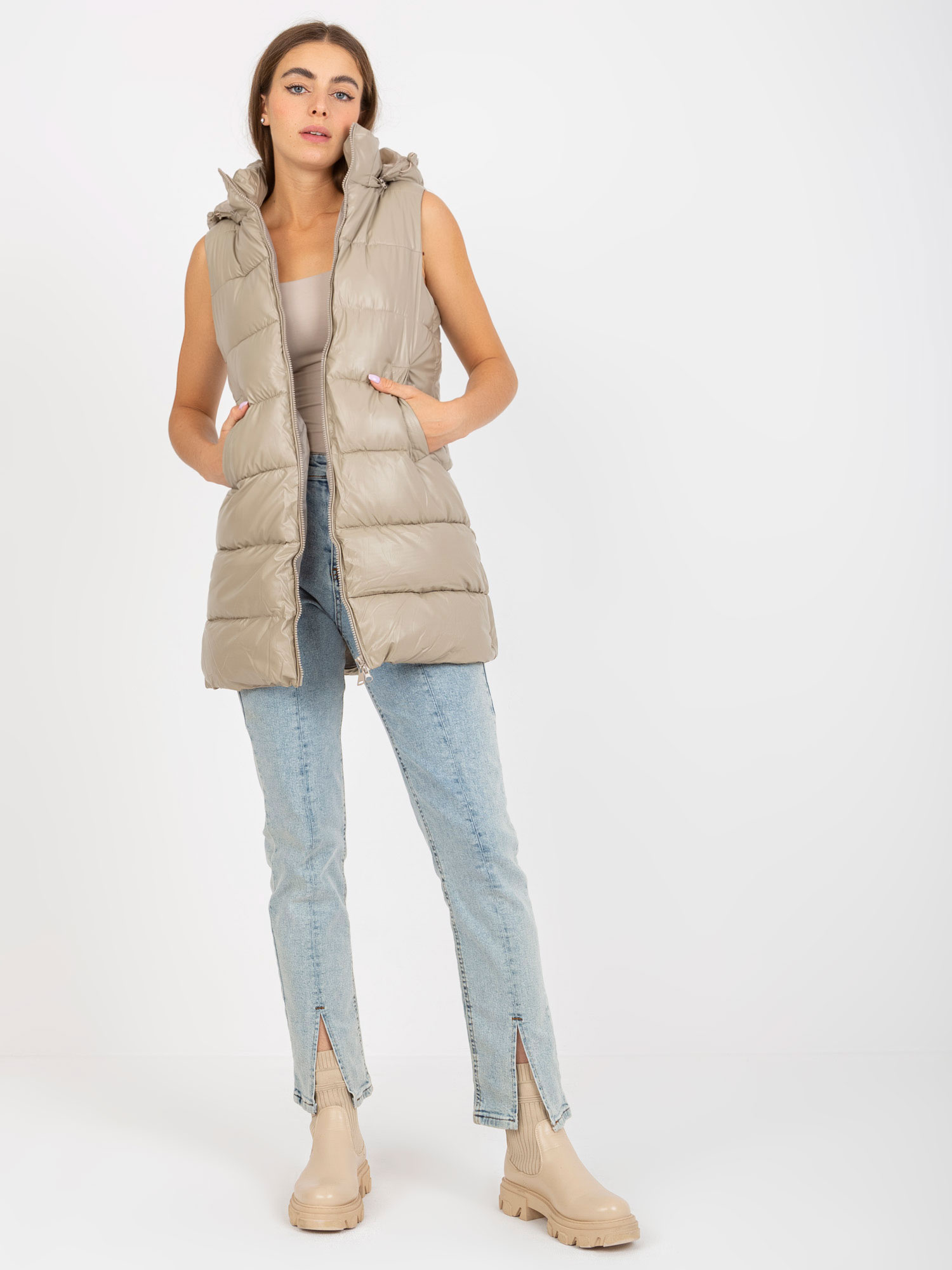 Kamizelka Ciemny bezowy - obrazek 2