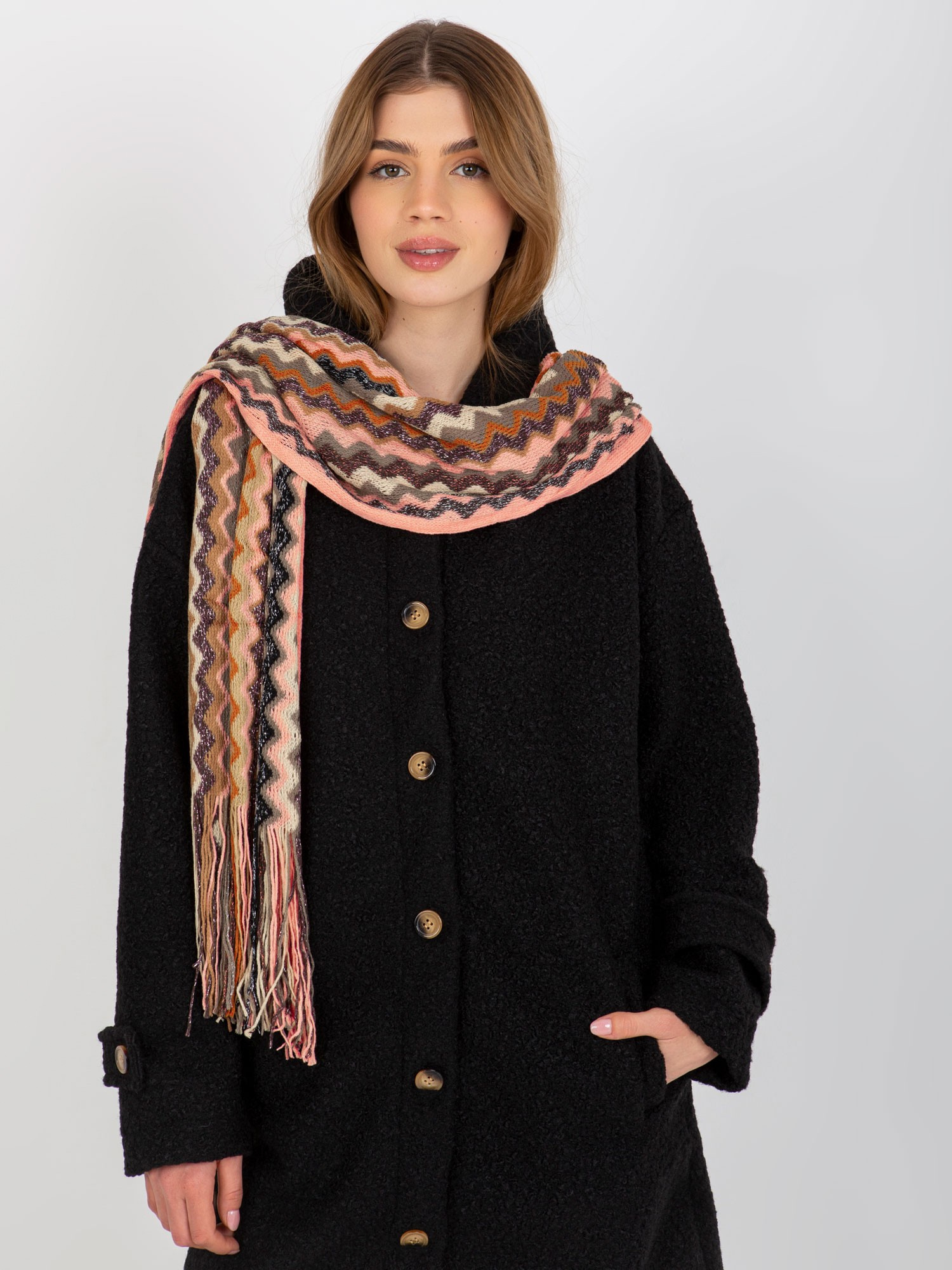 Szalik Jasny różowy - obrazek 2