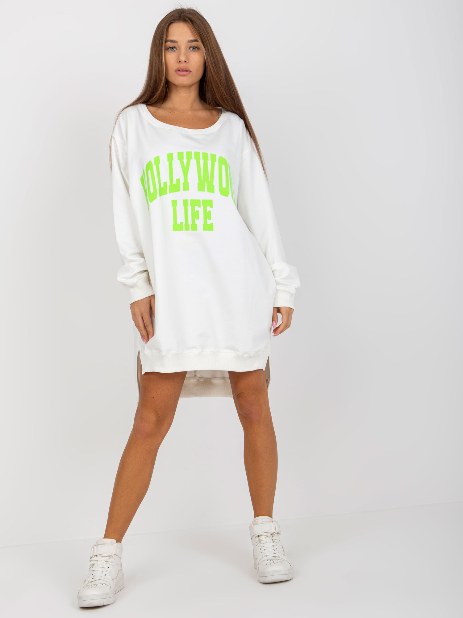 Bluza Biało-zielony - obrazek 2