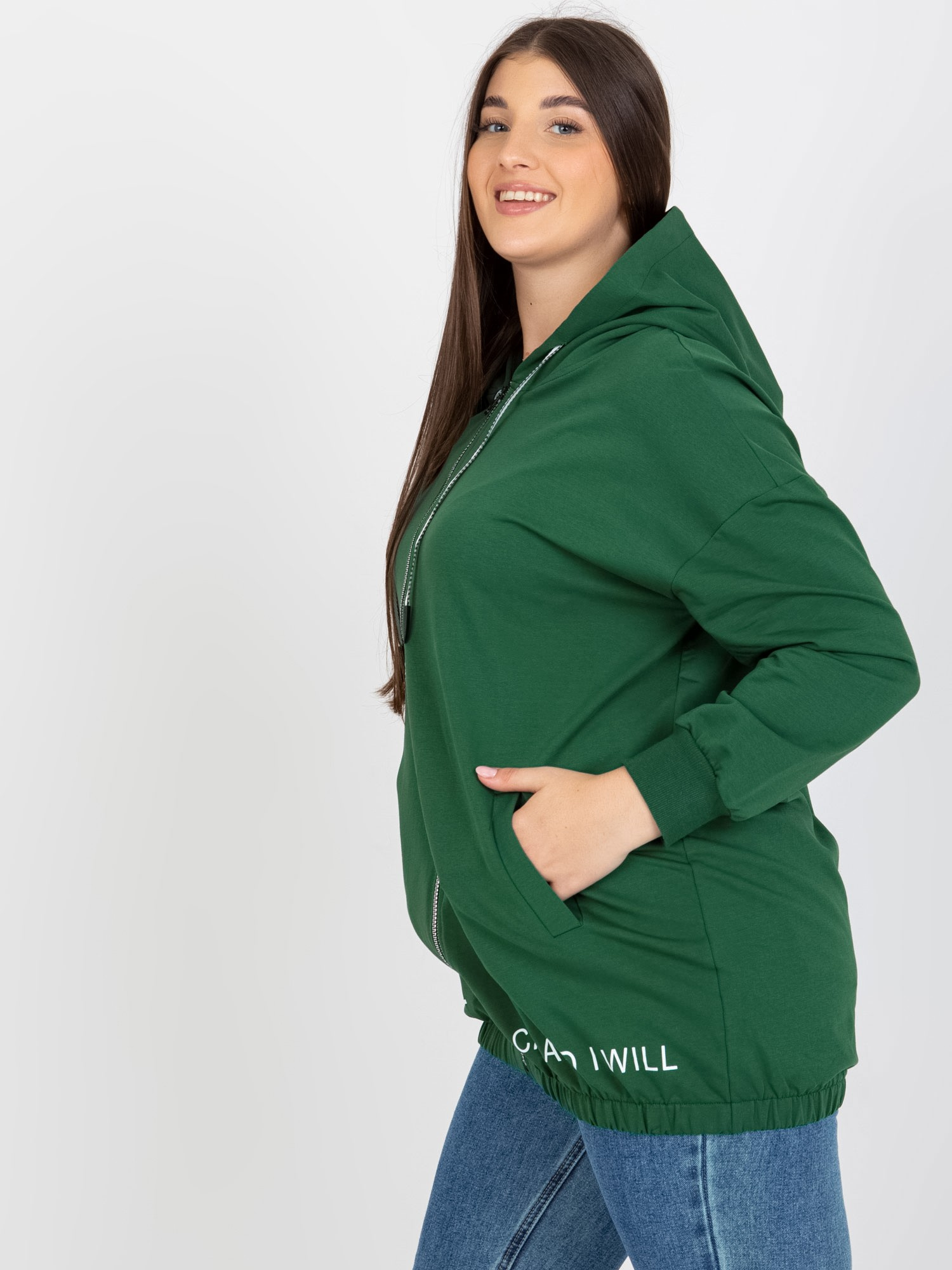 Bluza Ciemny zielony - obrazek 2