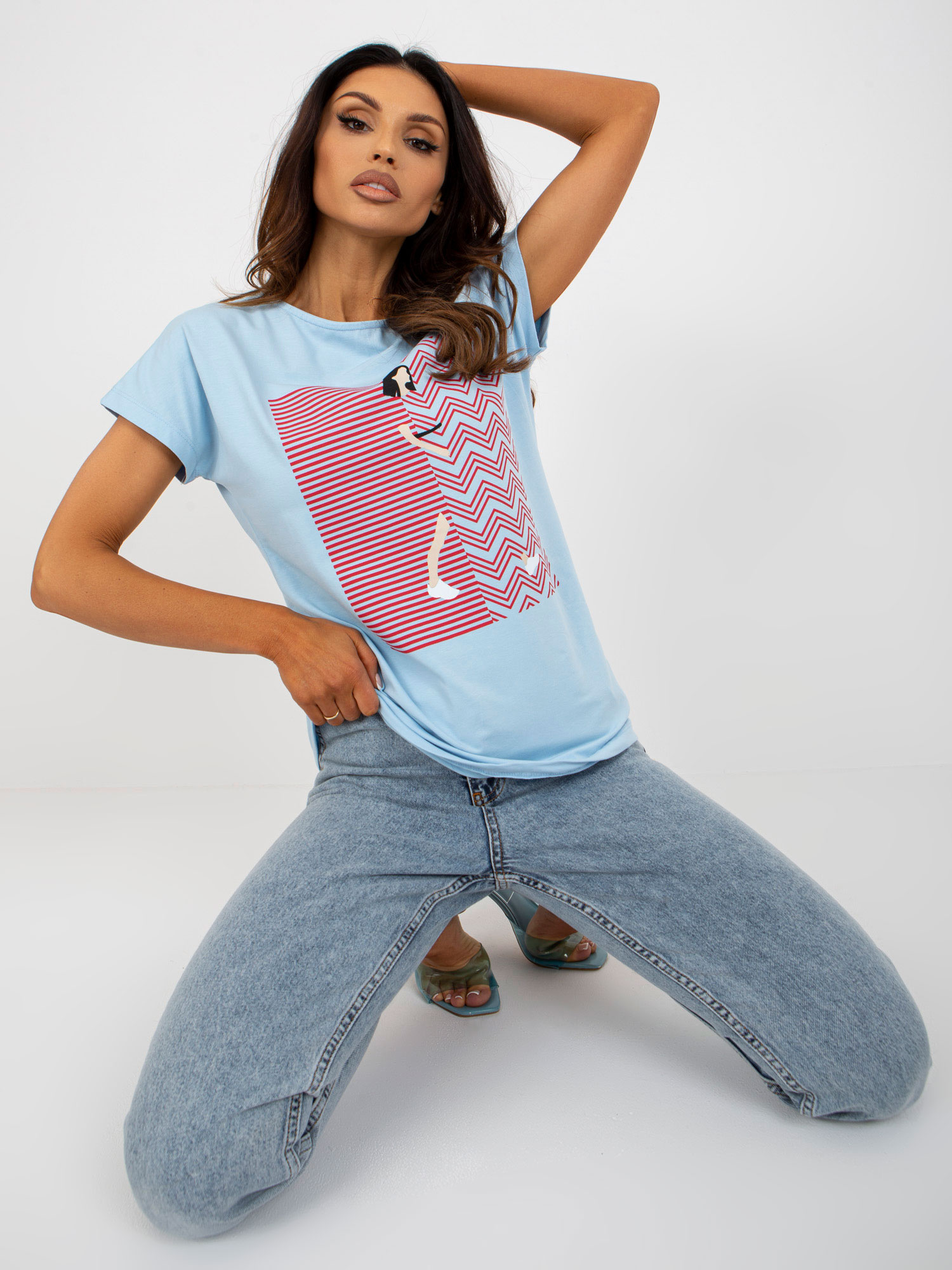 T-shirt Jasny niebieski - obrazek 2