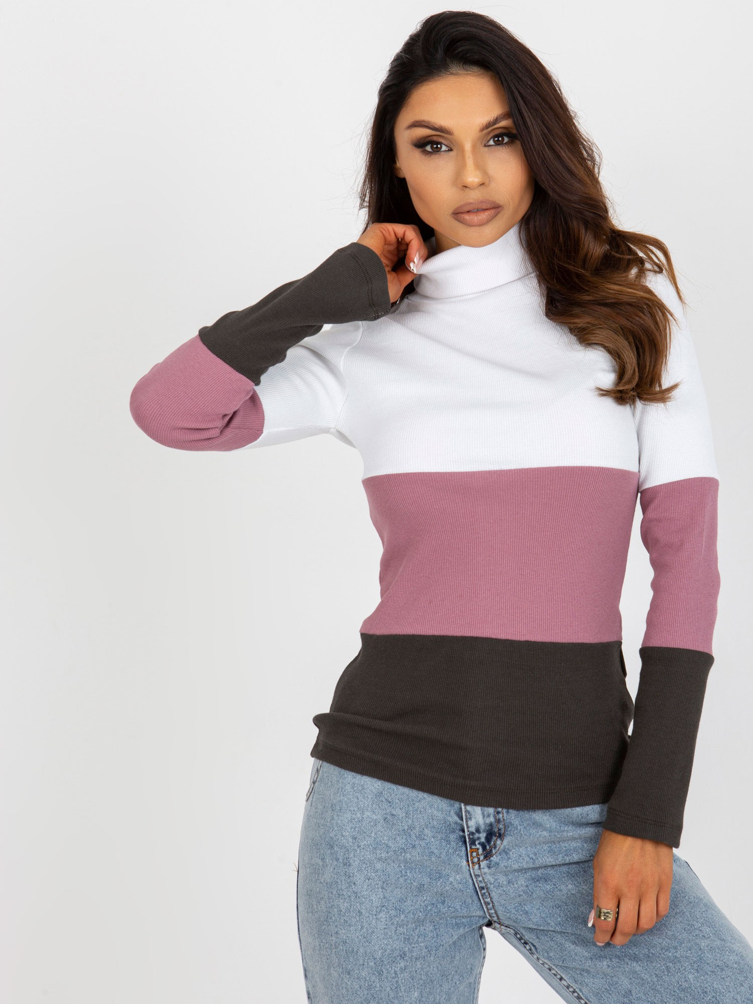 Bluzka Biało-różowy - obrazek 2