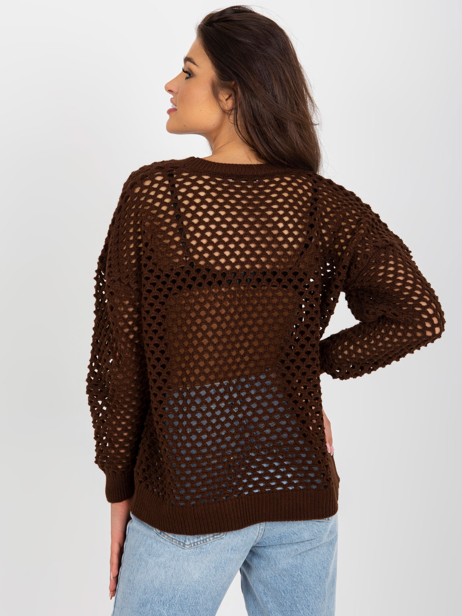 Sweter Ciemny brązowy - obrazek 2