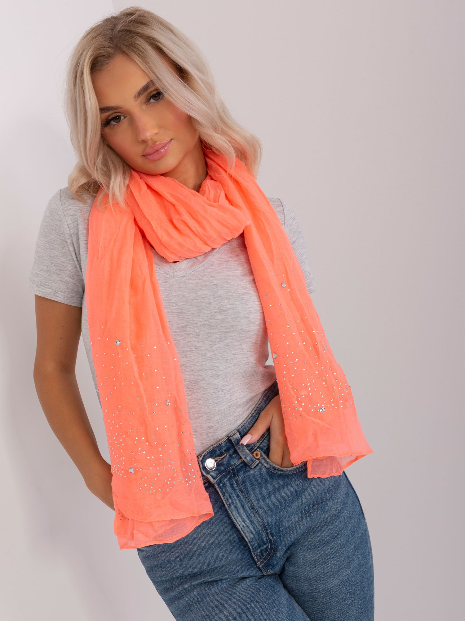 Chustka Fluo różowy - obrazek 2