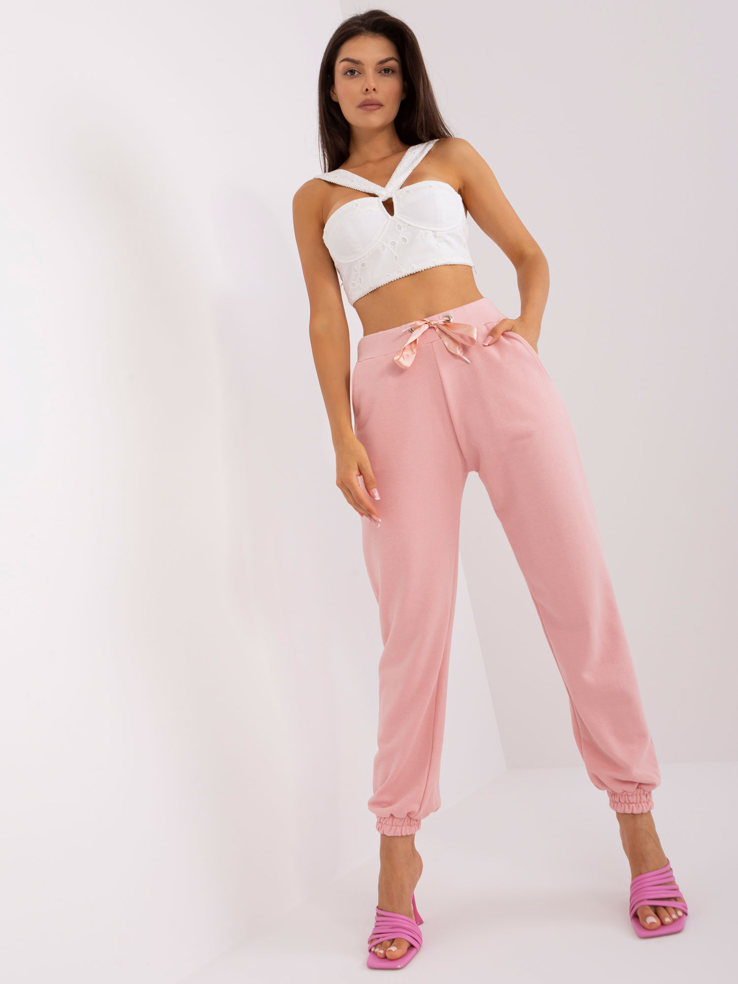 Spodnie dresowe Jasny różowy - obrazek 2