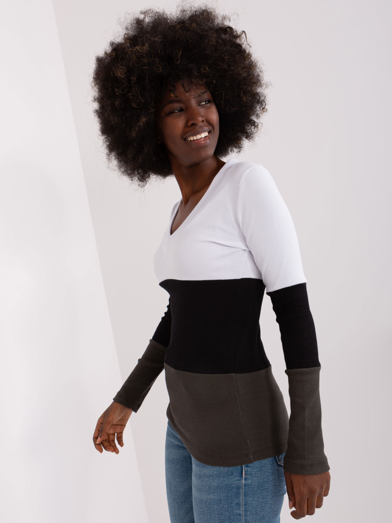 Bluzka Khaki - obrazek 2