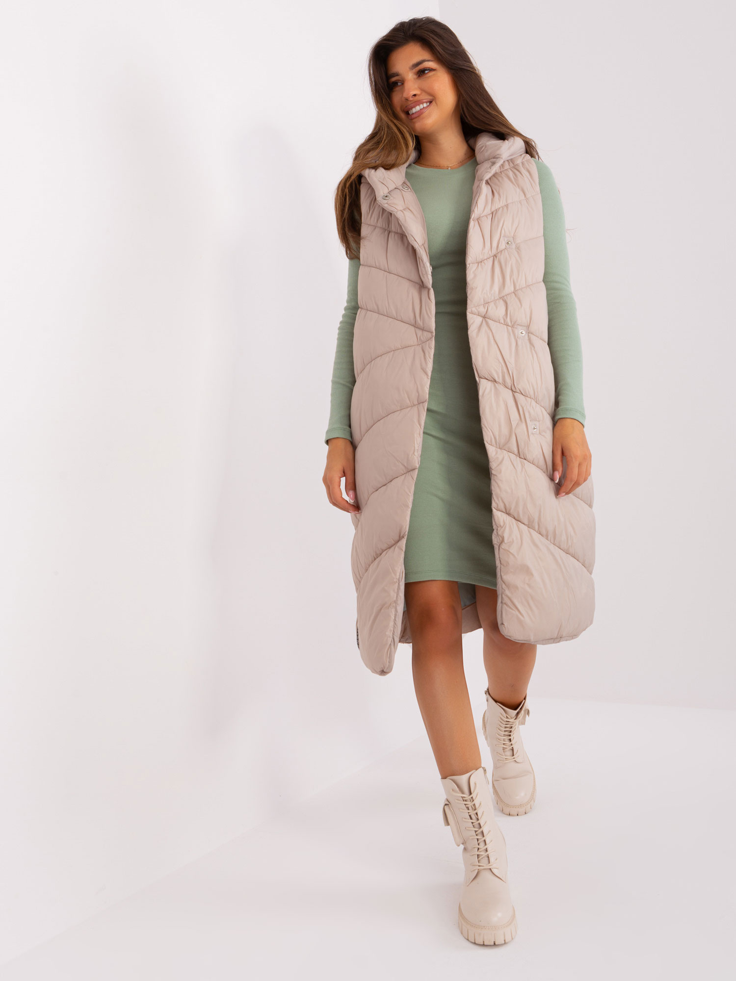 Kamizelka Beżowy - obrazek 2