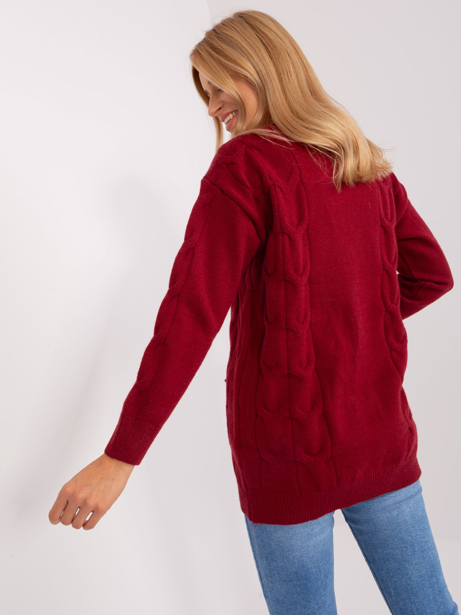 Sweter Bordowy - obrazek 2