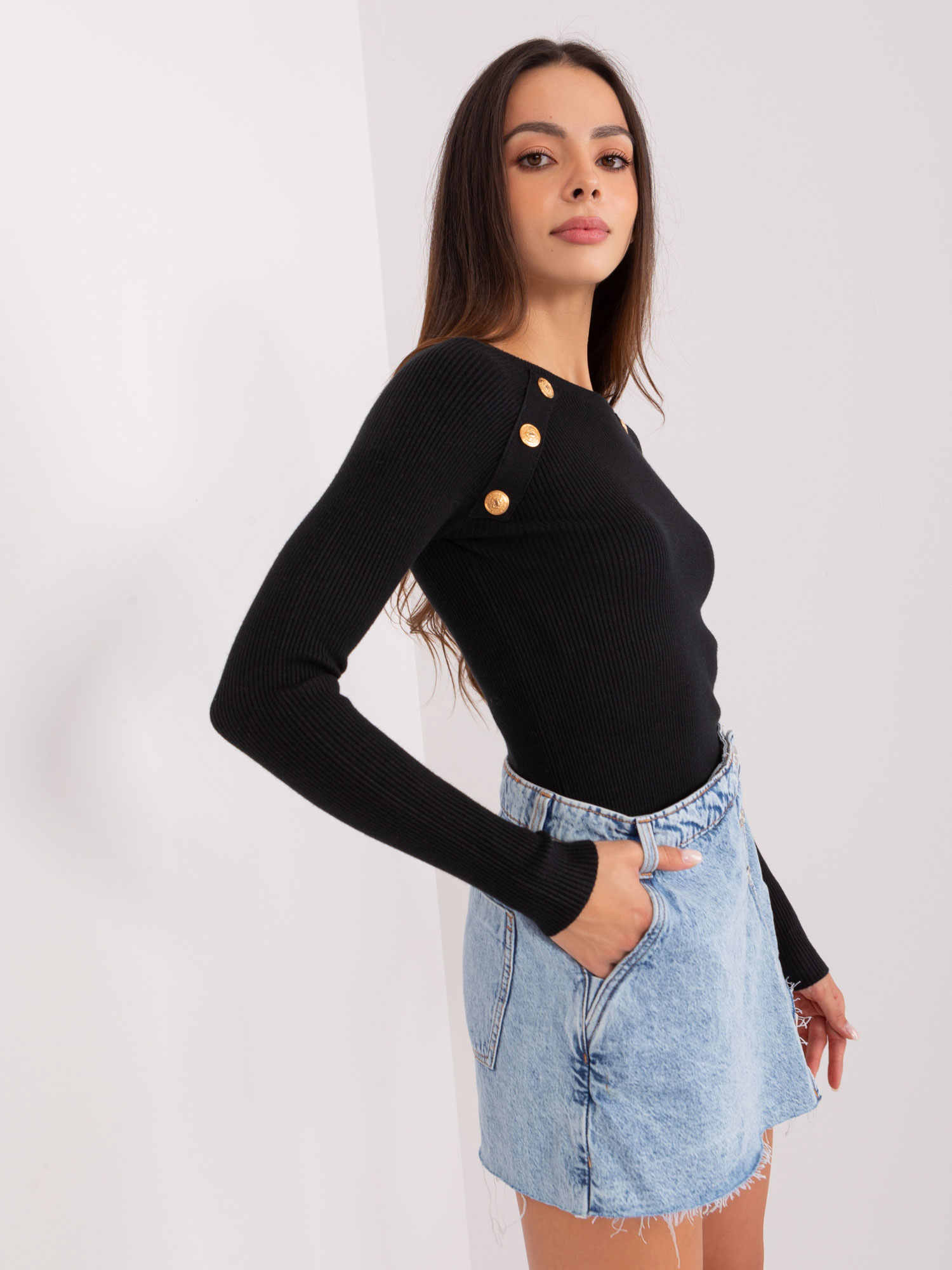 Sweter Czarny - obrazek 2