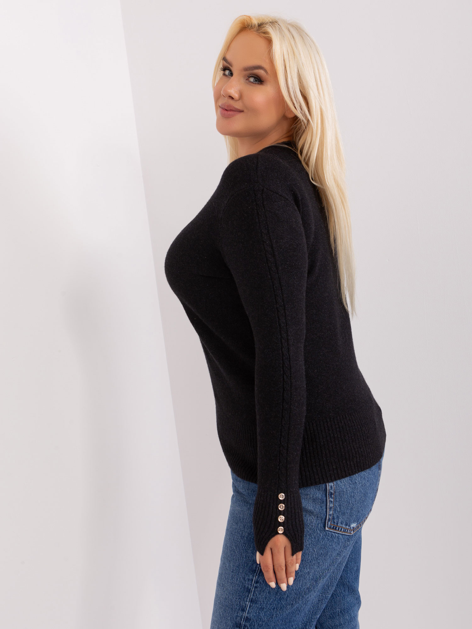 Sweter Czarny - obrazek 2