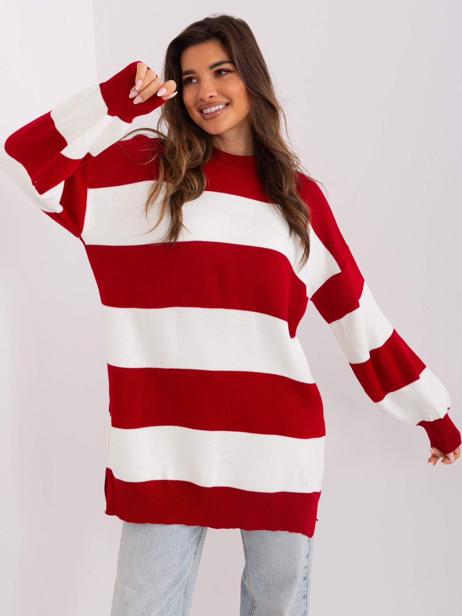 Sweter Bordowy - obrazek 2