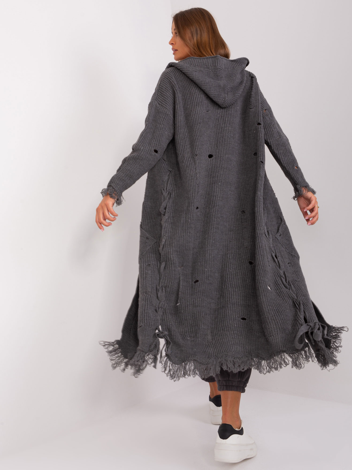 Kardigan Ciemny szary - obrazek 2