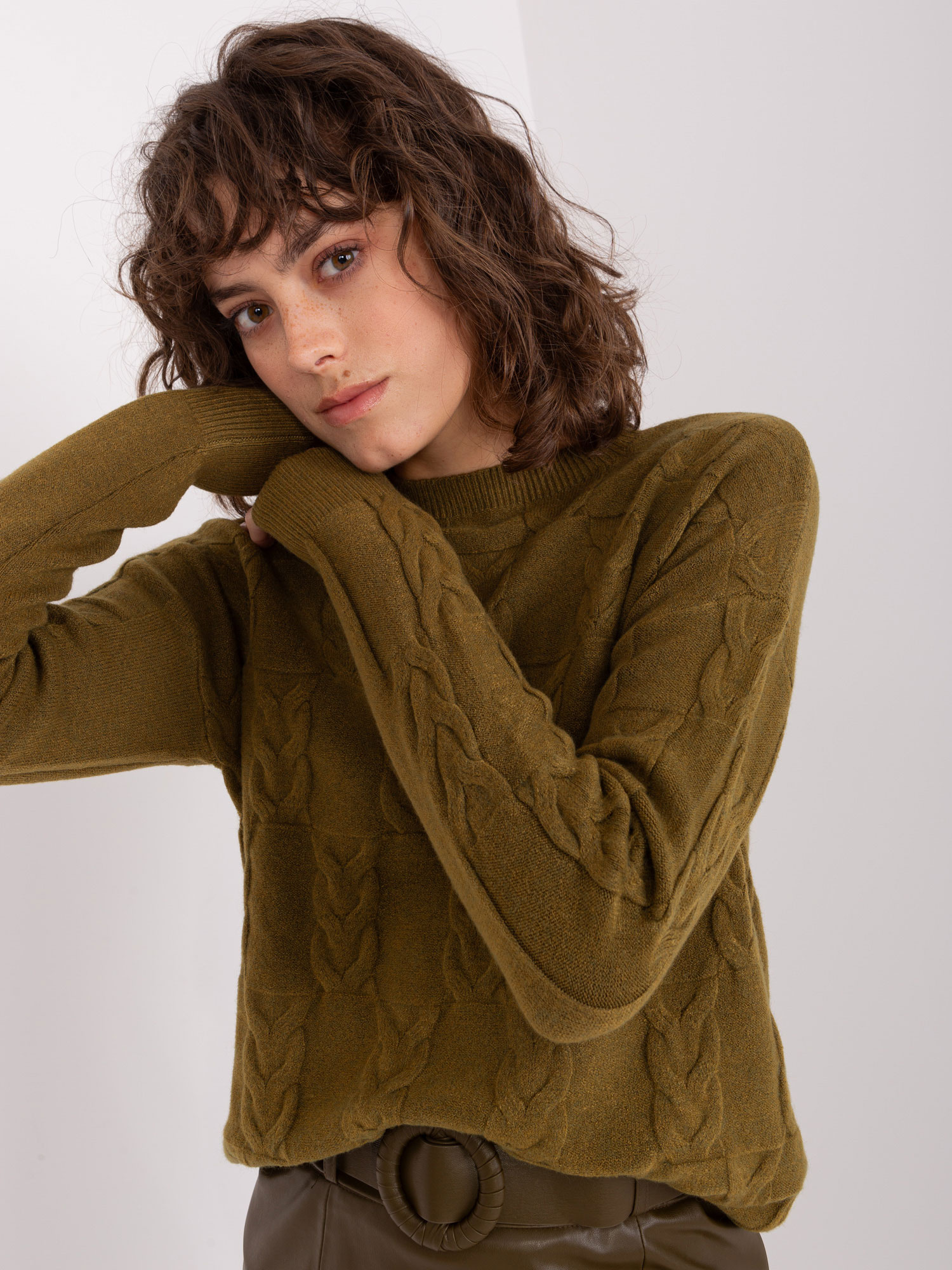 Sweter Khaki - obrazek 2
