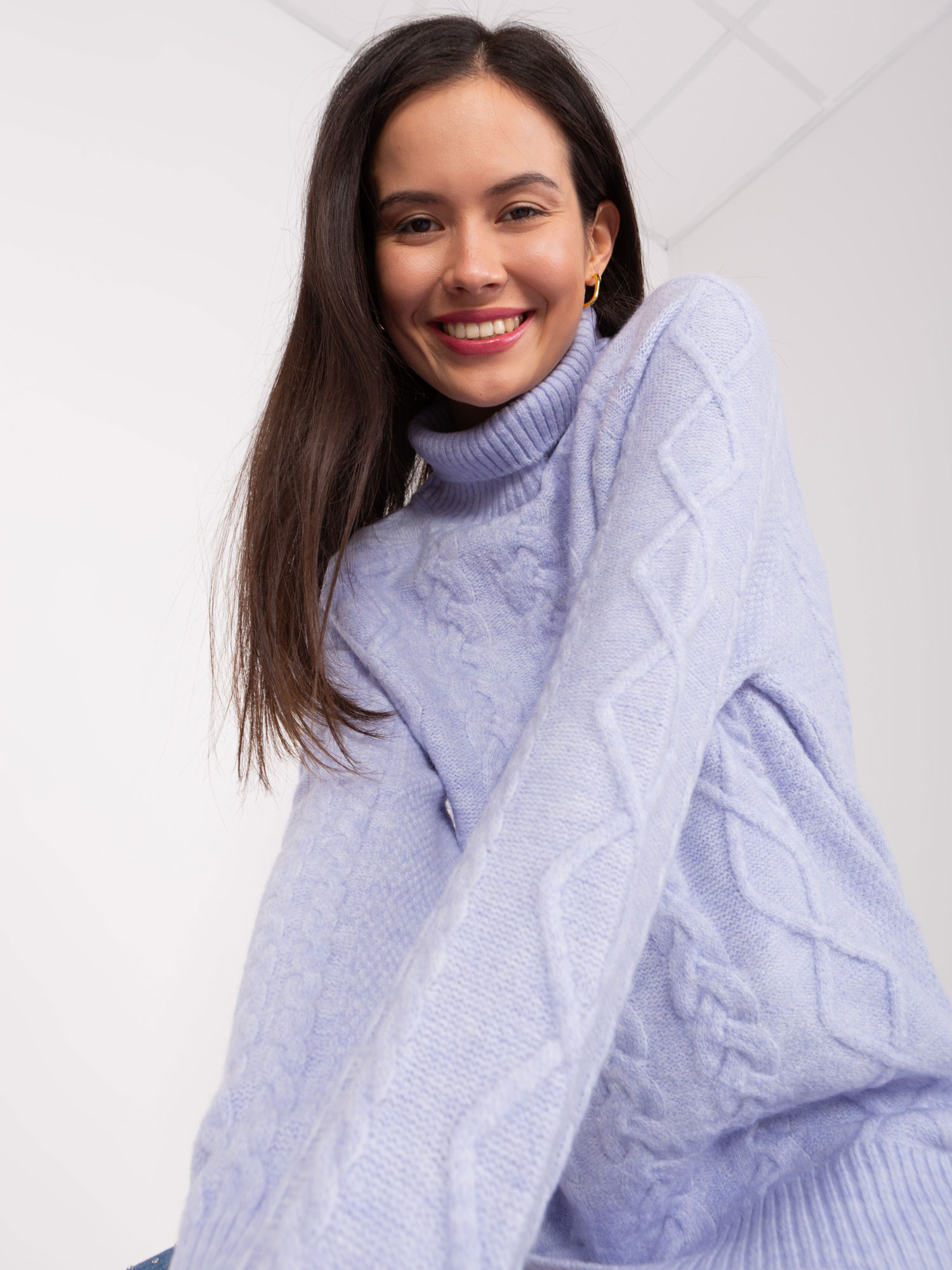 Sweter Jasny fioletowy - obrazek 2