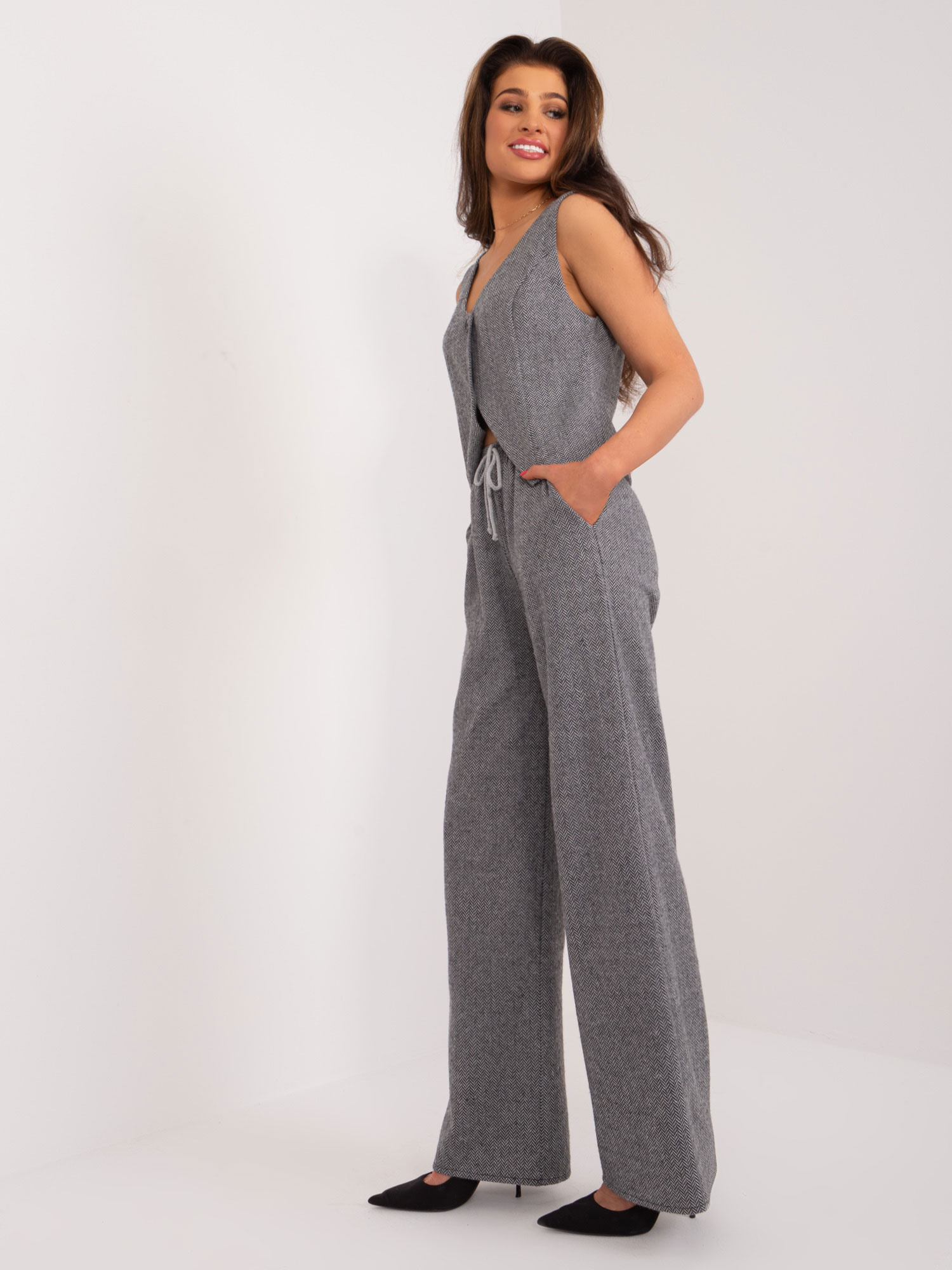 Spodnie Szaro-czarny - obrazek 2