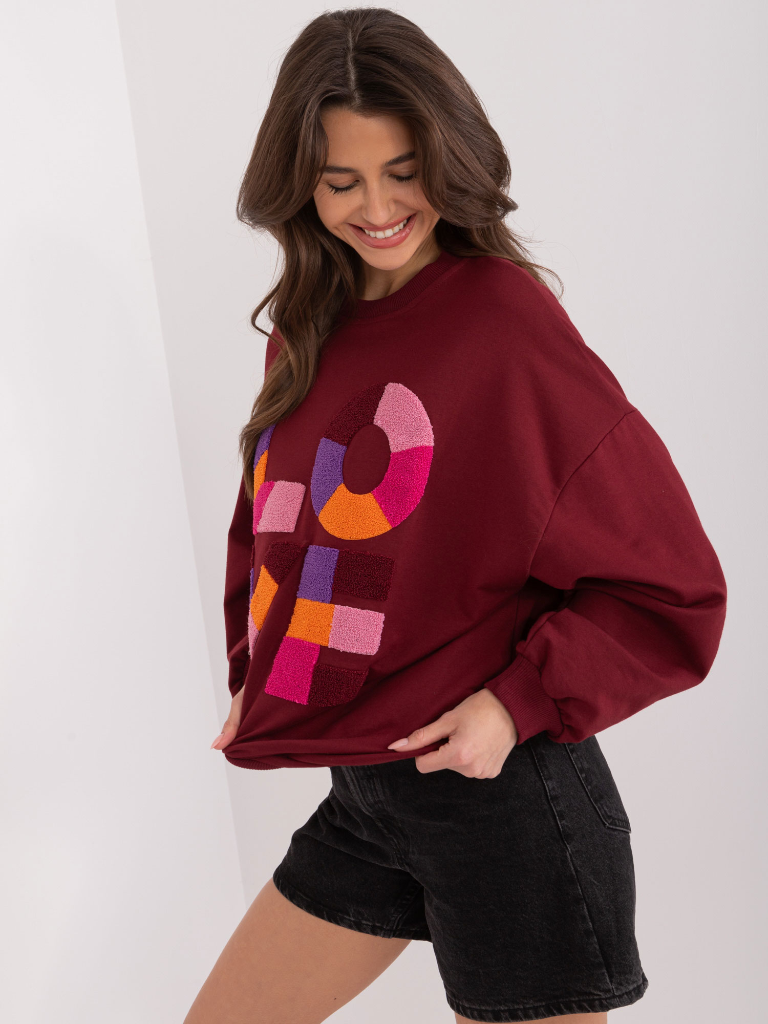 Bluza Bordowy - obrazek 2