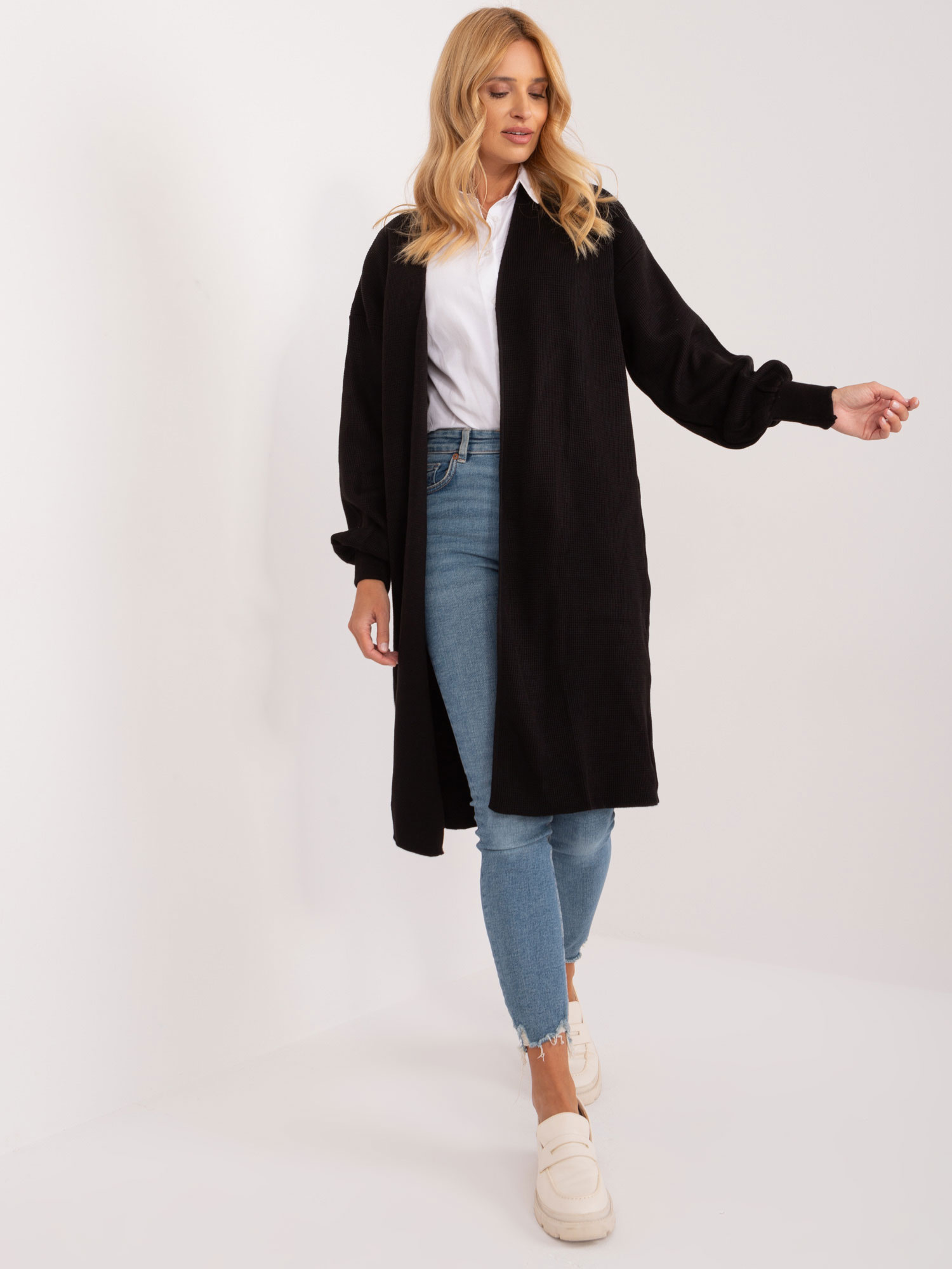 Kardigan Czarny - obrazek 2