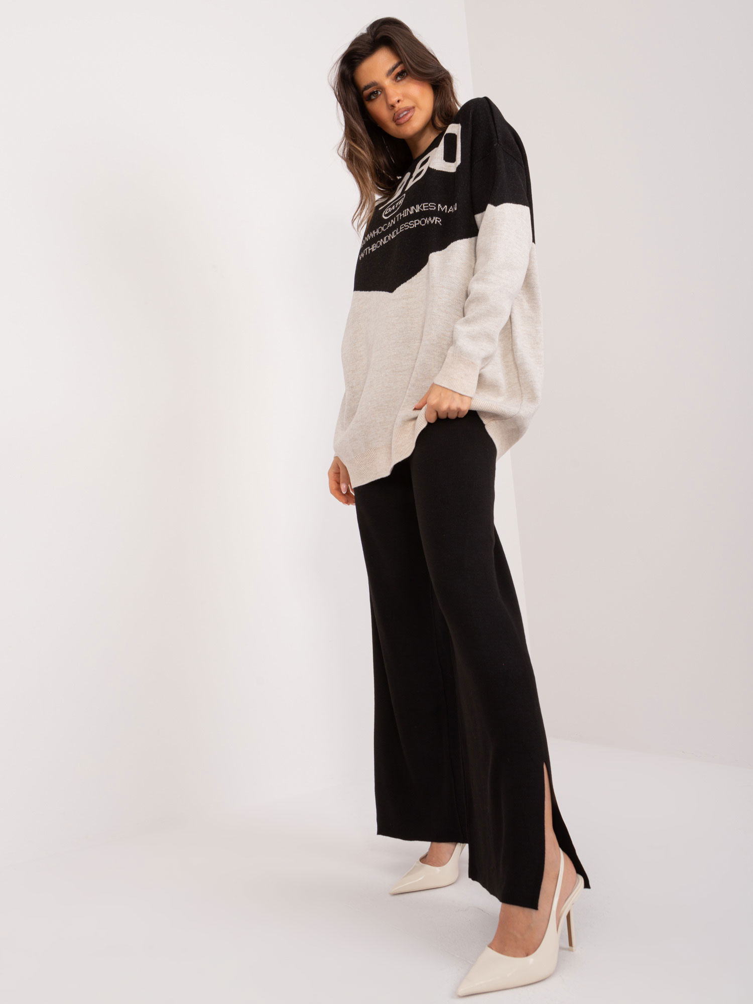 Komplet Czarno-beżowy - obrazek 2