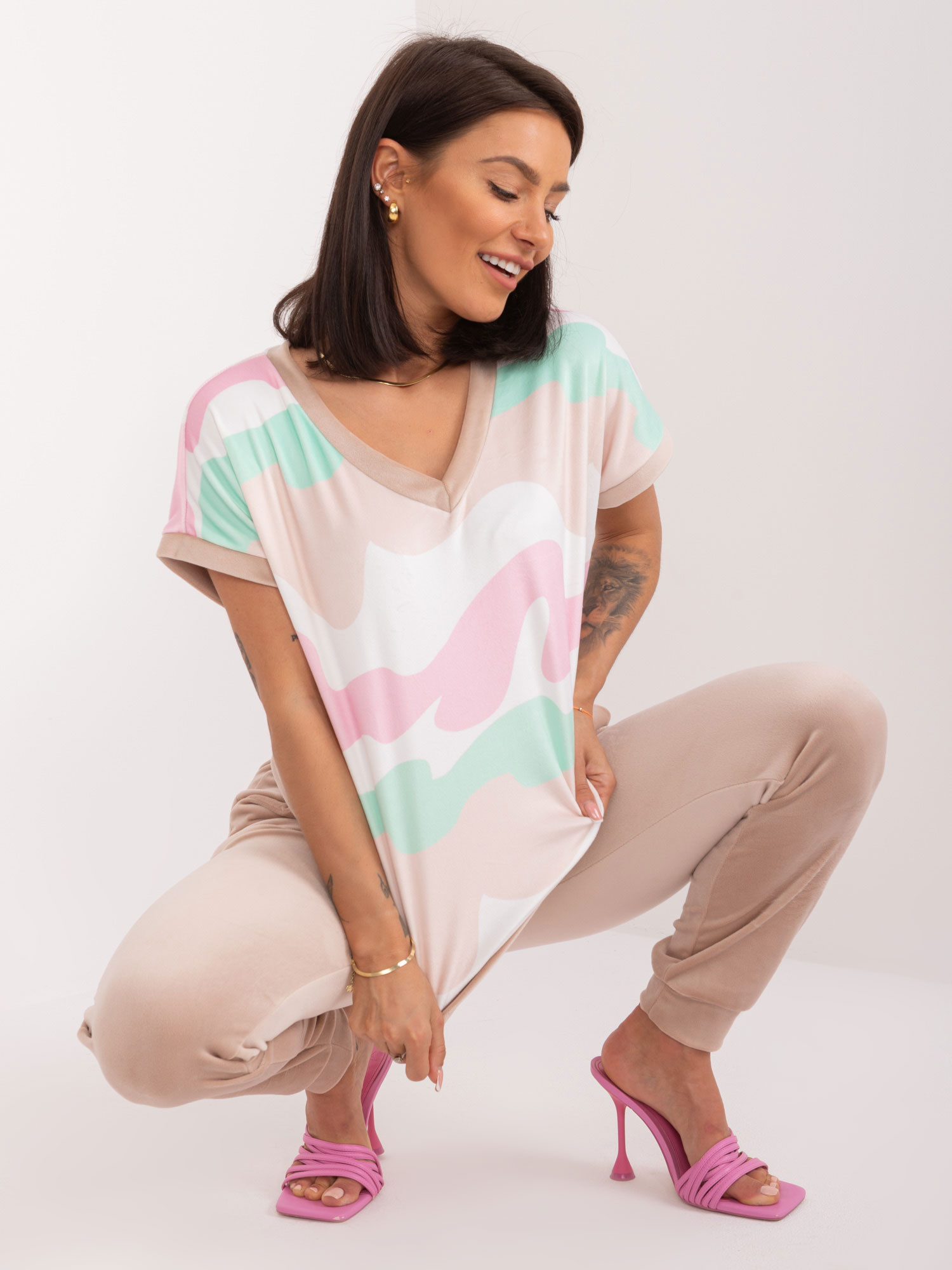 Komplet Biało-beżowy - obrazek 2