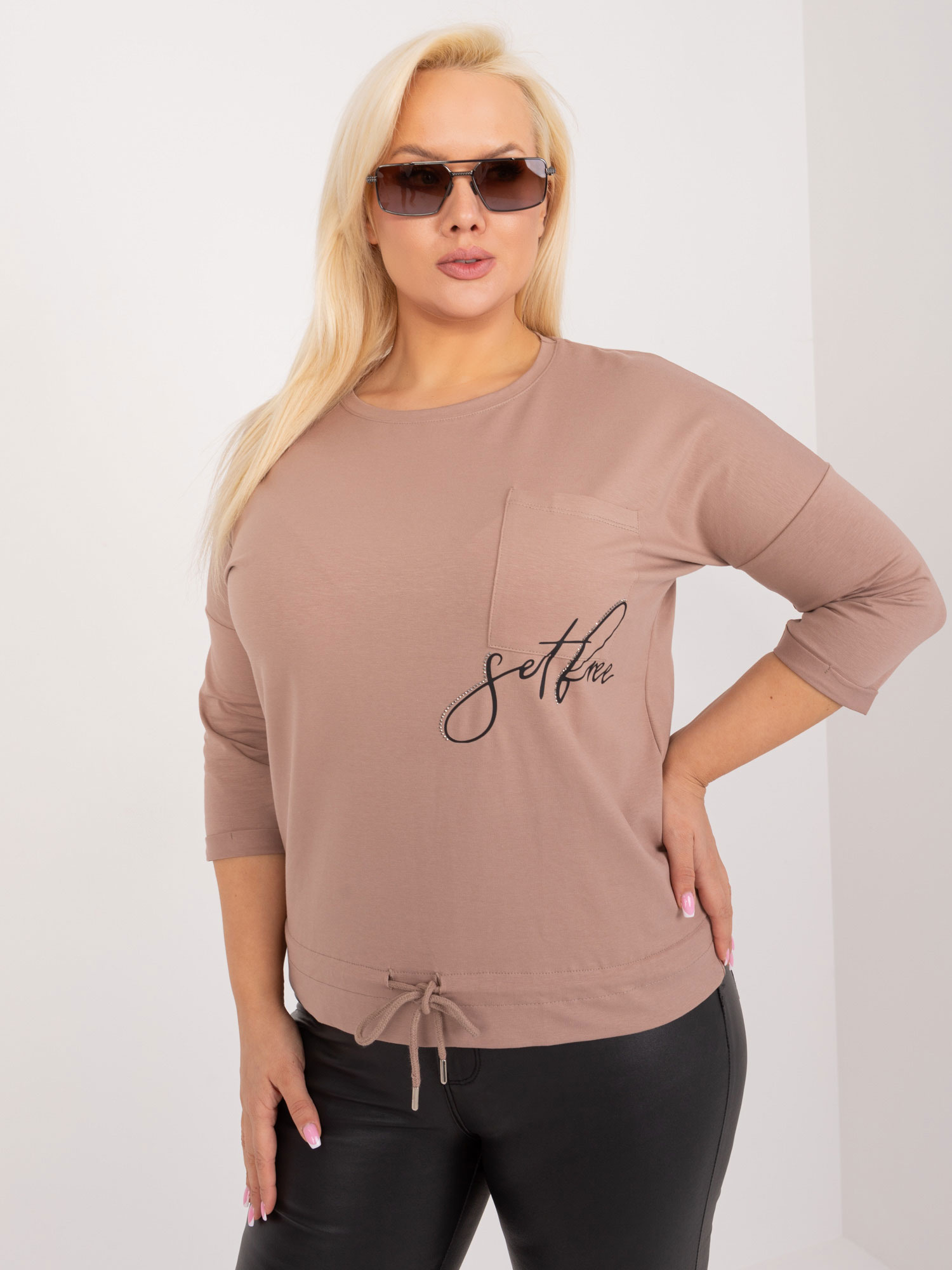 Bluzka Ciemny bezowy - obrazek 2