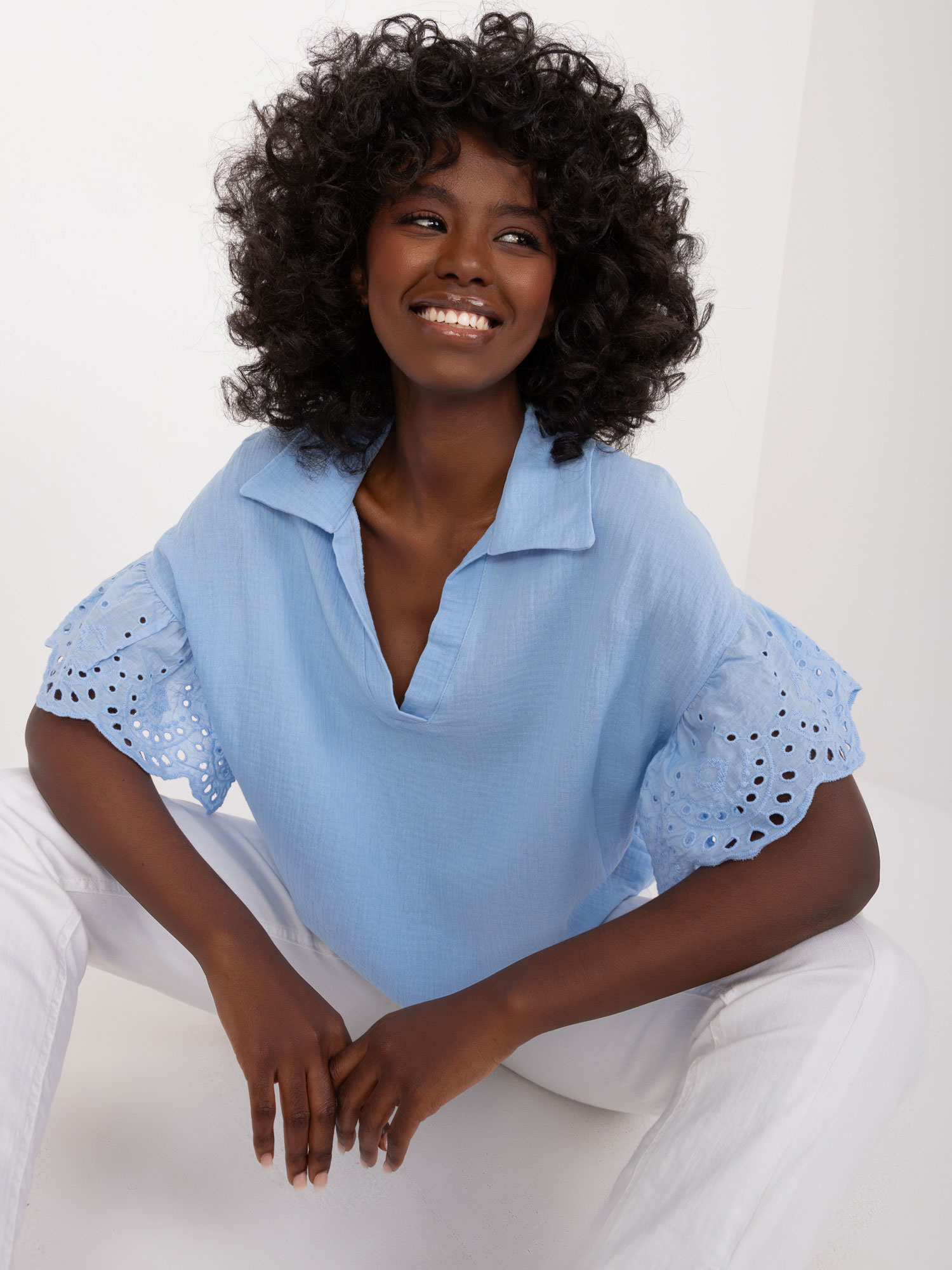 Bluzka Jasny niebieski - obrazek 2