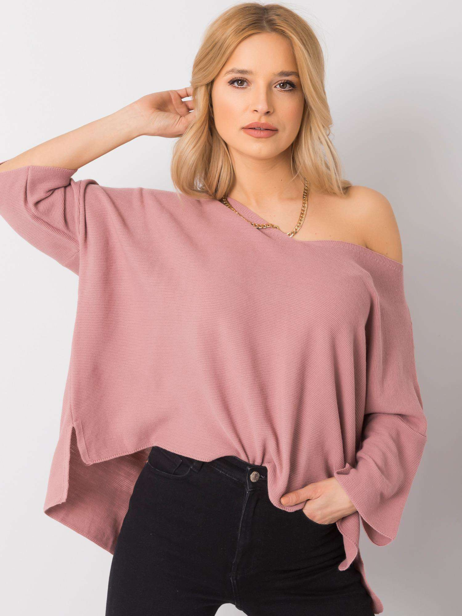 Sweter Ciemny różowy - obrazek 2