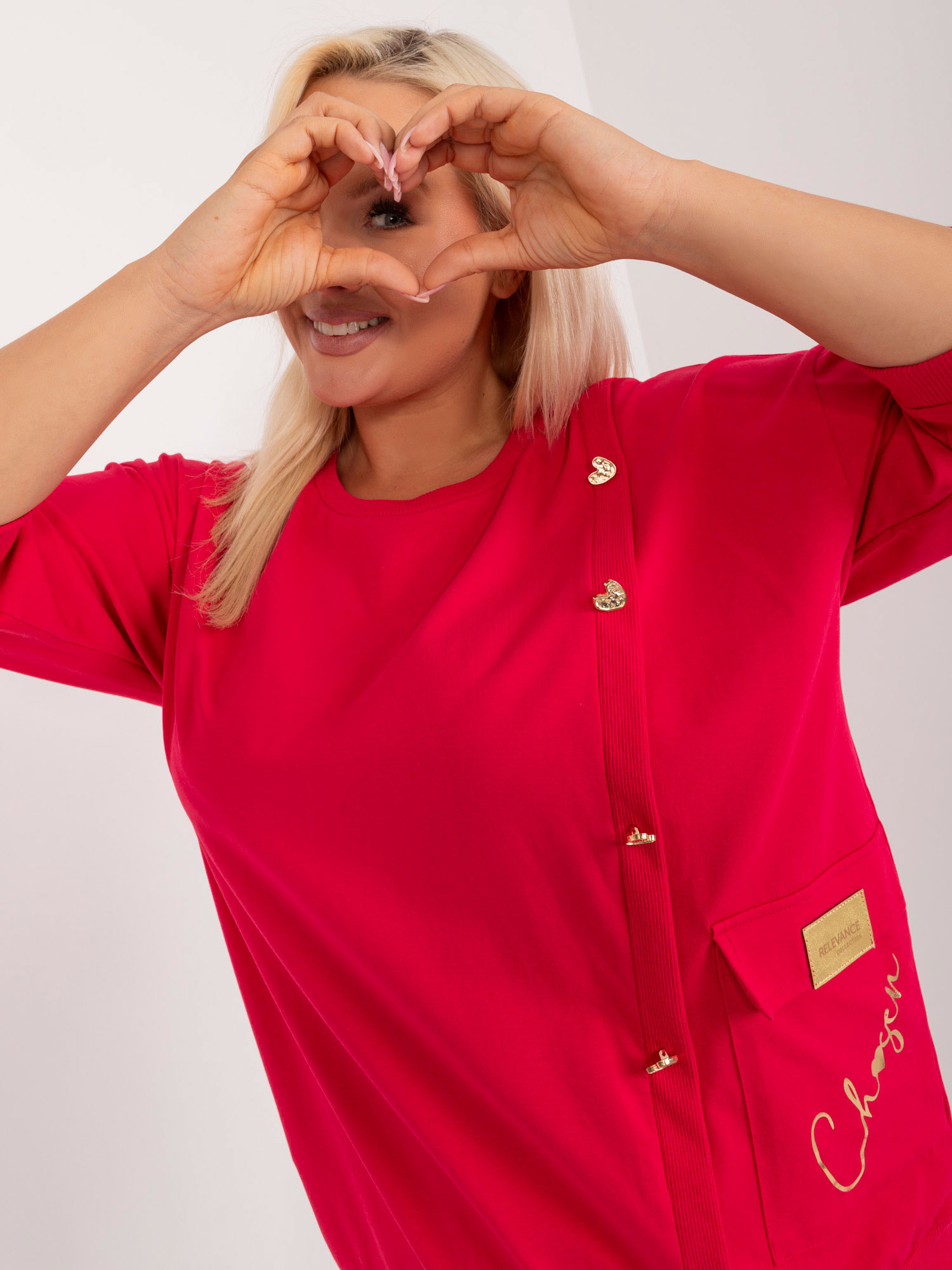 Bluzka Czerwony - obrazek 2