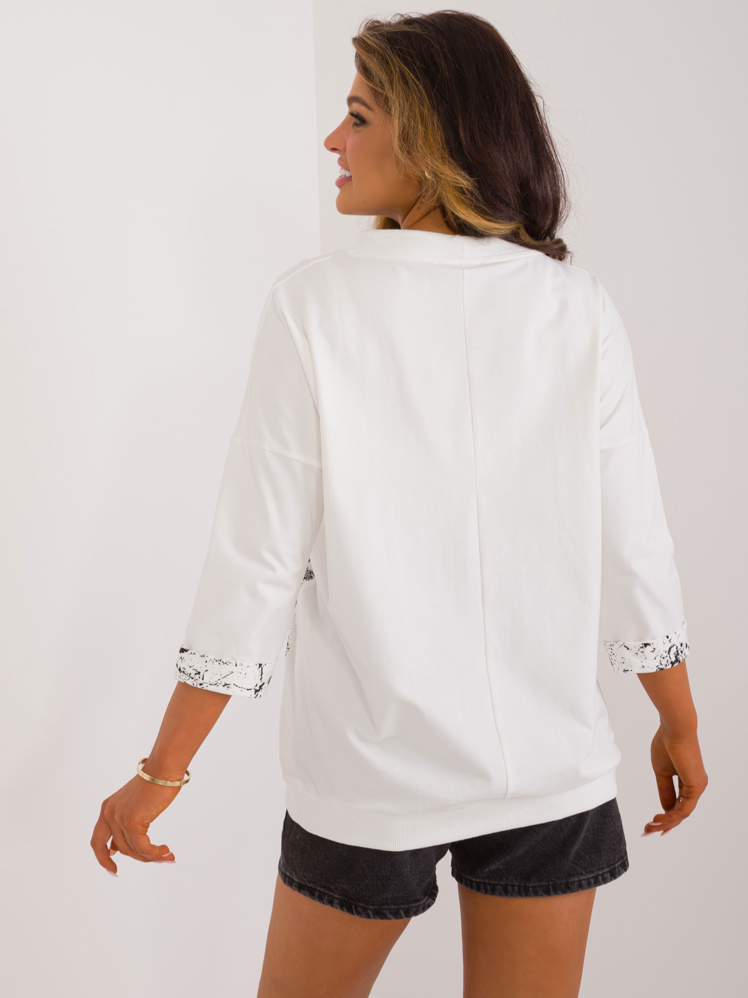 Bluzka Biało-czarny - obrazek 2