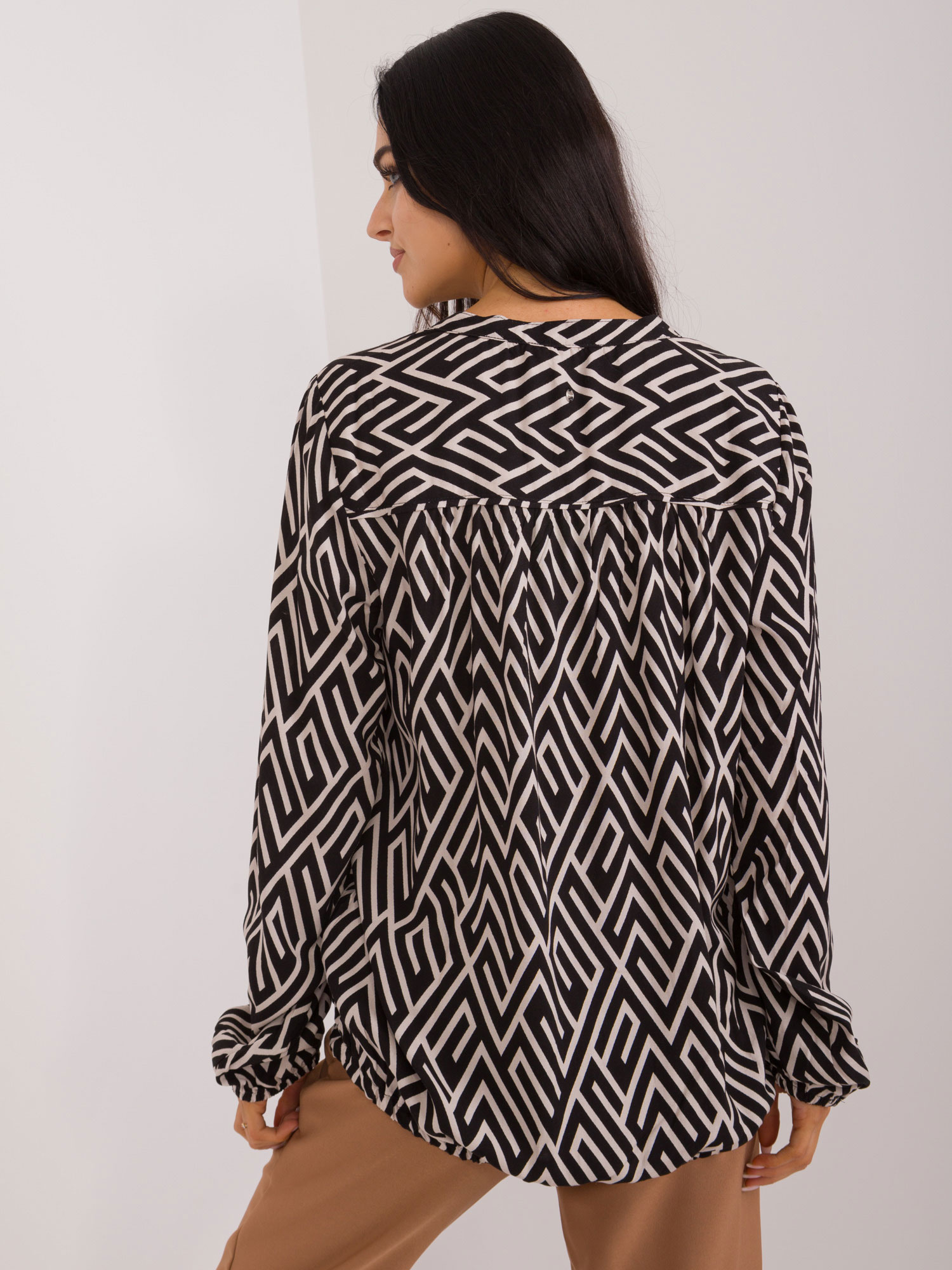 Bluzka Czarno-beżowy - obrazek 2