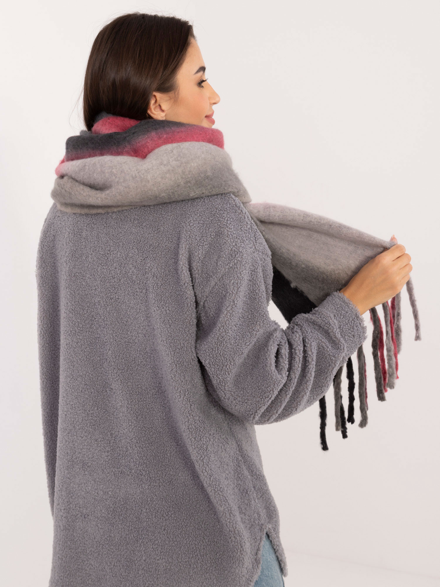 Szalik Szaro-czarny - obrazek 2