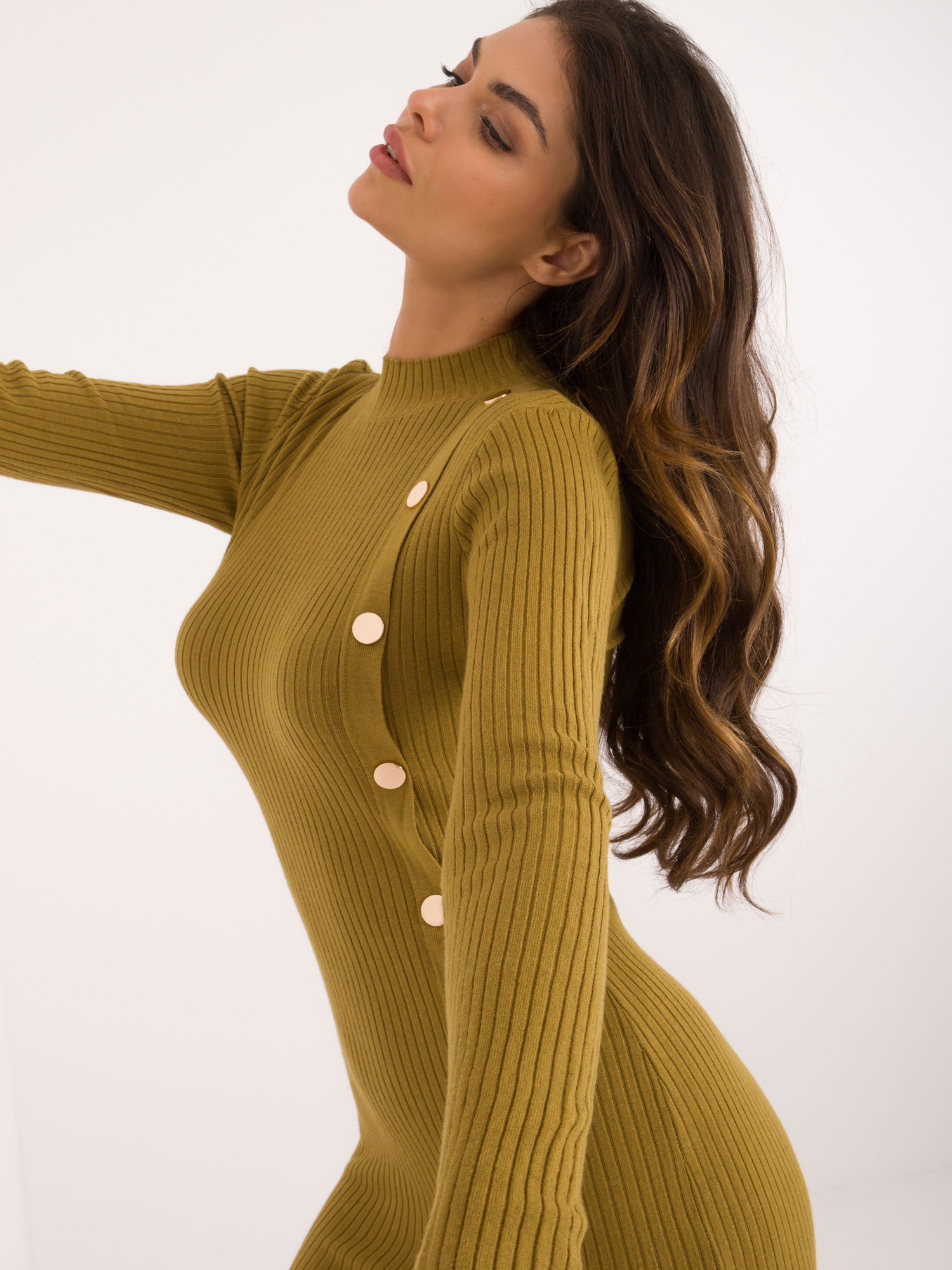 Sukienka Oliwkowy - obrazek 2