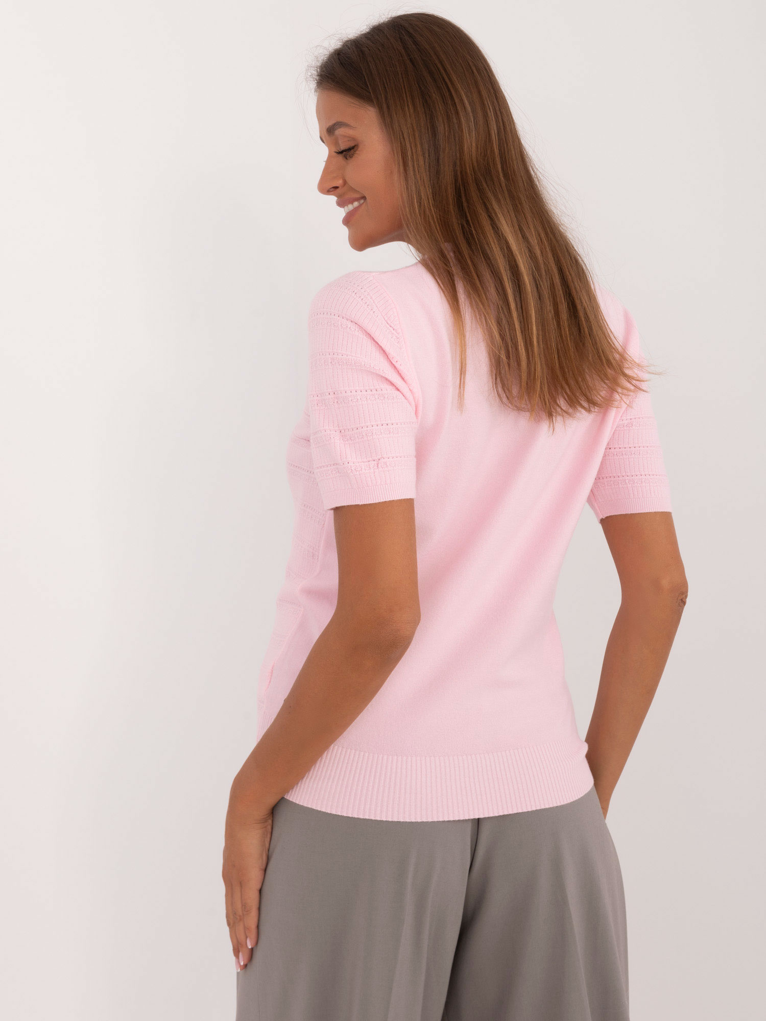 Sweter Jasny różowy - obrazek 2