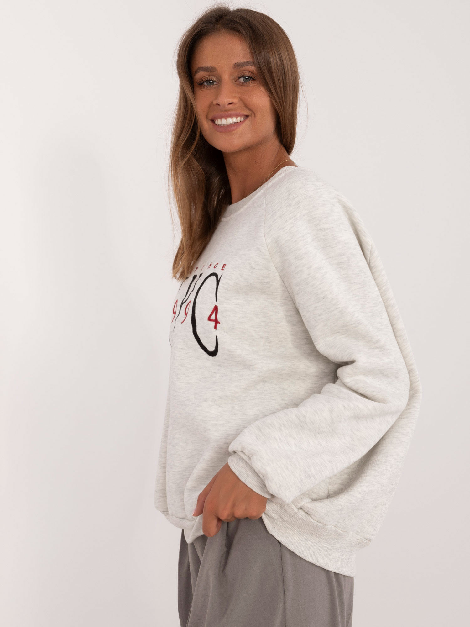 Bluza Jasny szary - obrazek 2