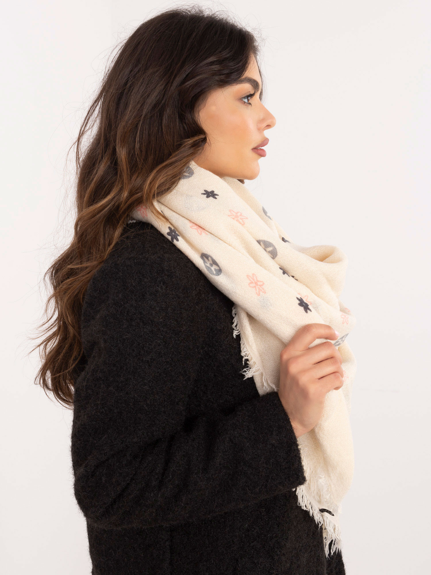 Szalik Jasny beżowy - obrazek 2