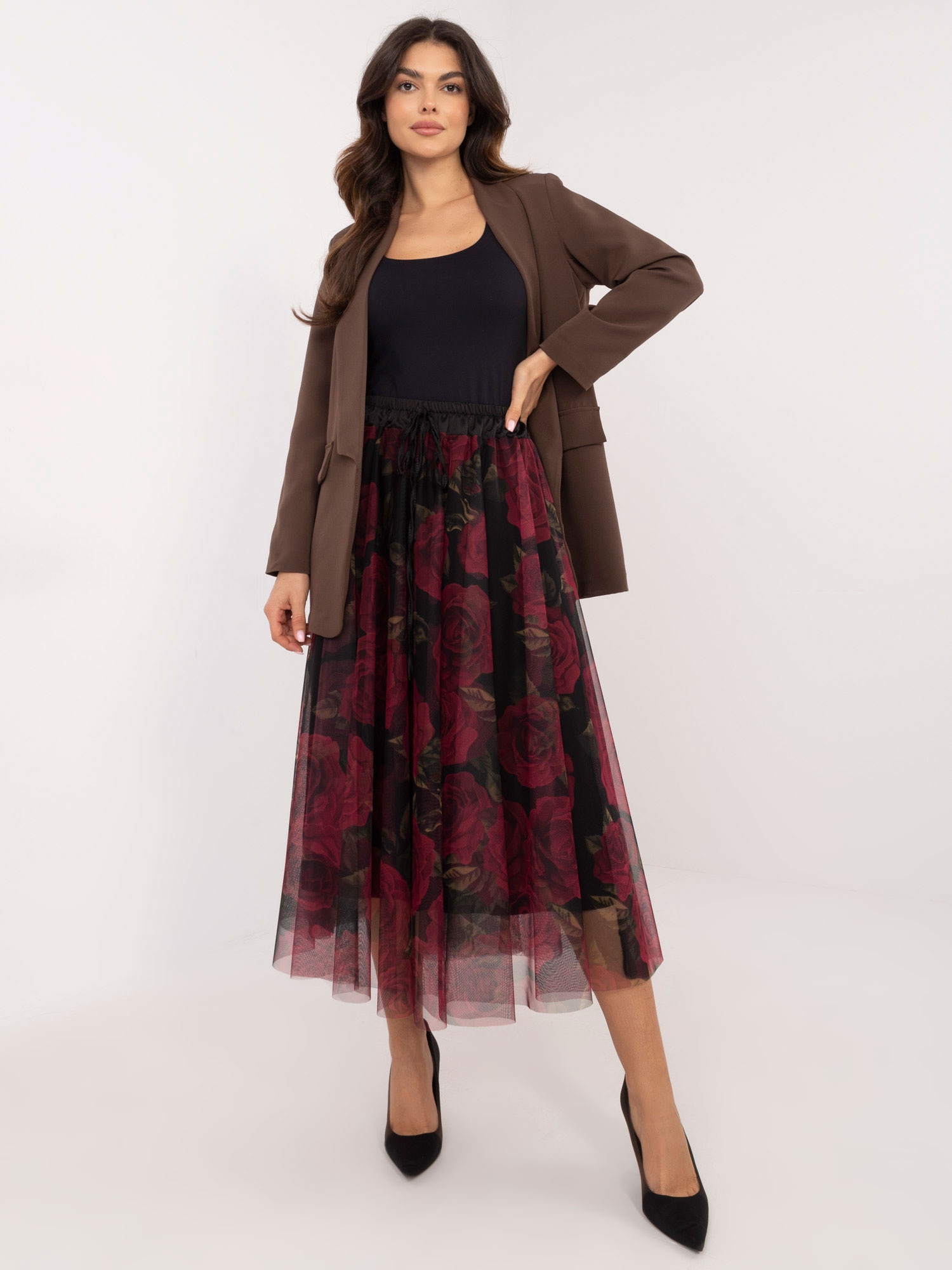 Spódnica Bordowy - obrazek 2