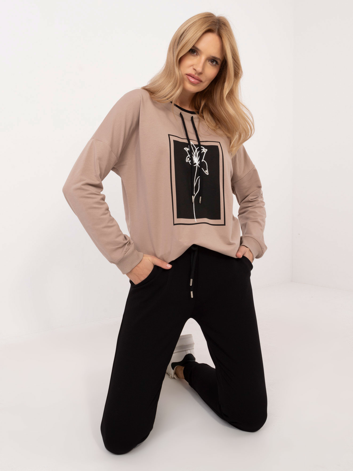 Komplet Czarno-beżowy - obrazek 2