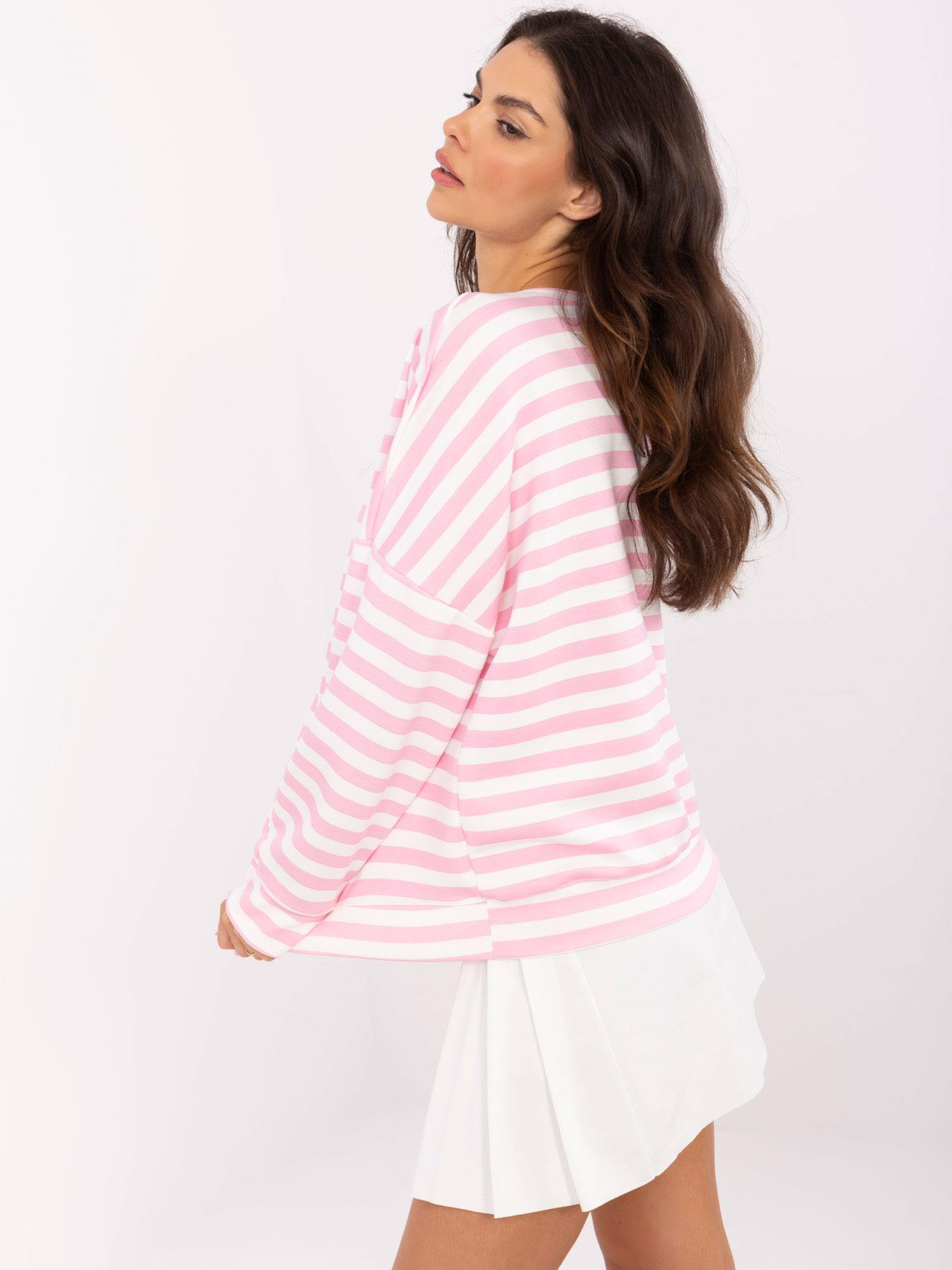 Bluzka Biało-różowy - obrazek 2