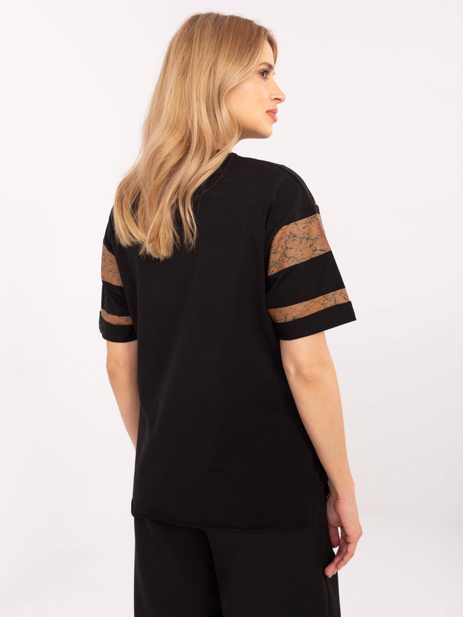 Bluzka Czarno-beżowy - obrazek 2