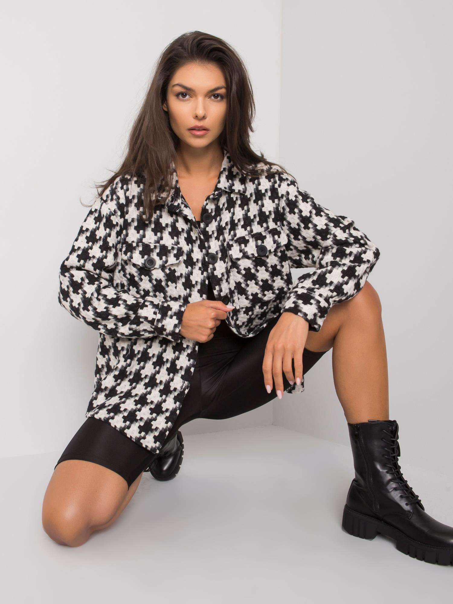 Koszula Biało-czarny - obrazek 2