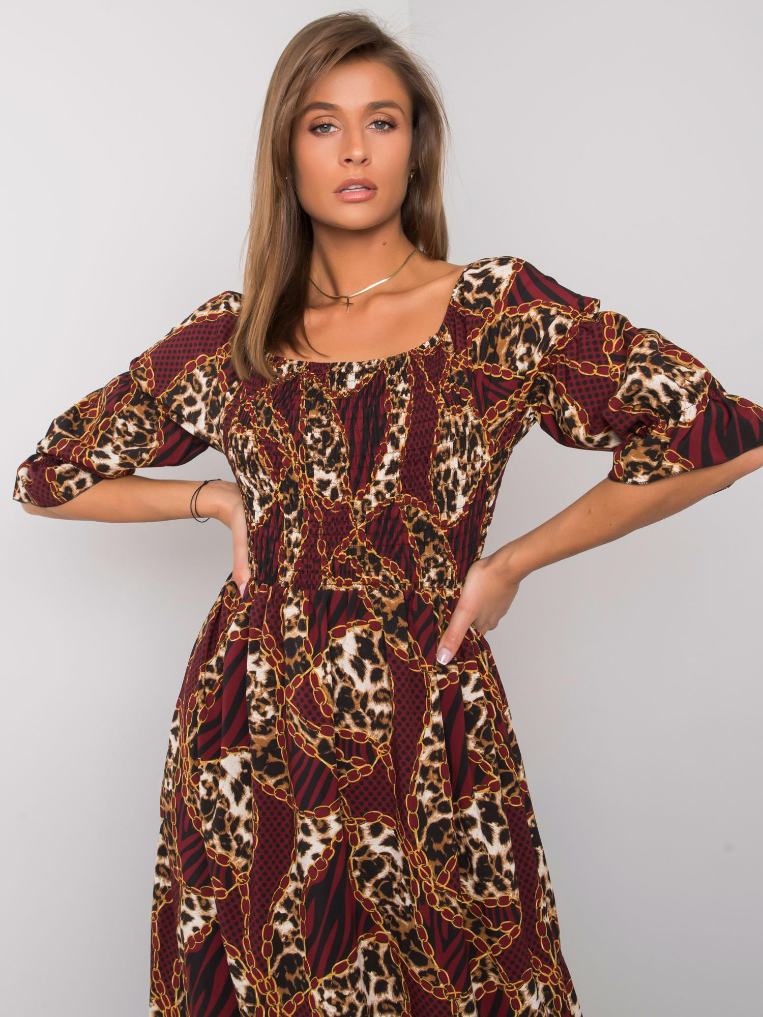 Sukienka Bordowy - obrazek 2