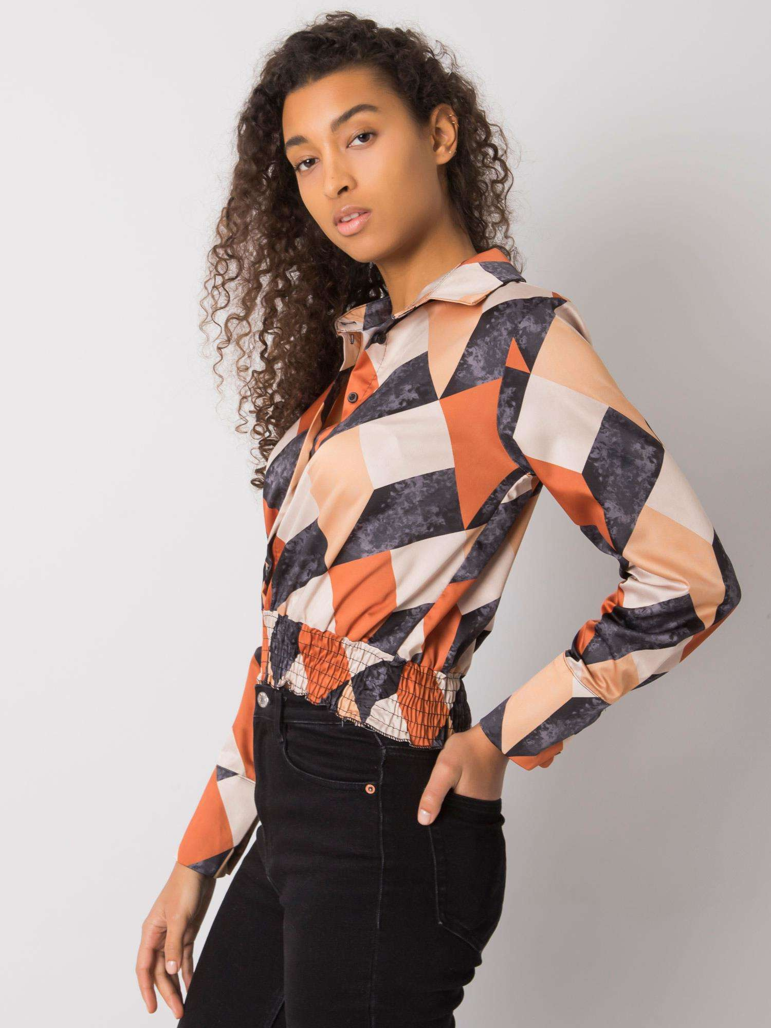 Bluzka Czarno-beżowy - obrazek 2