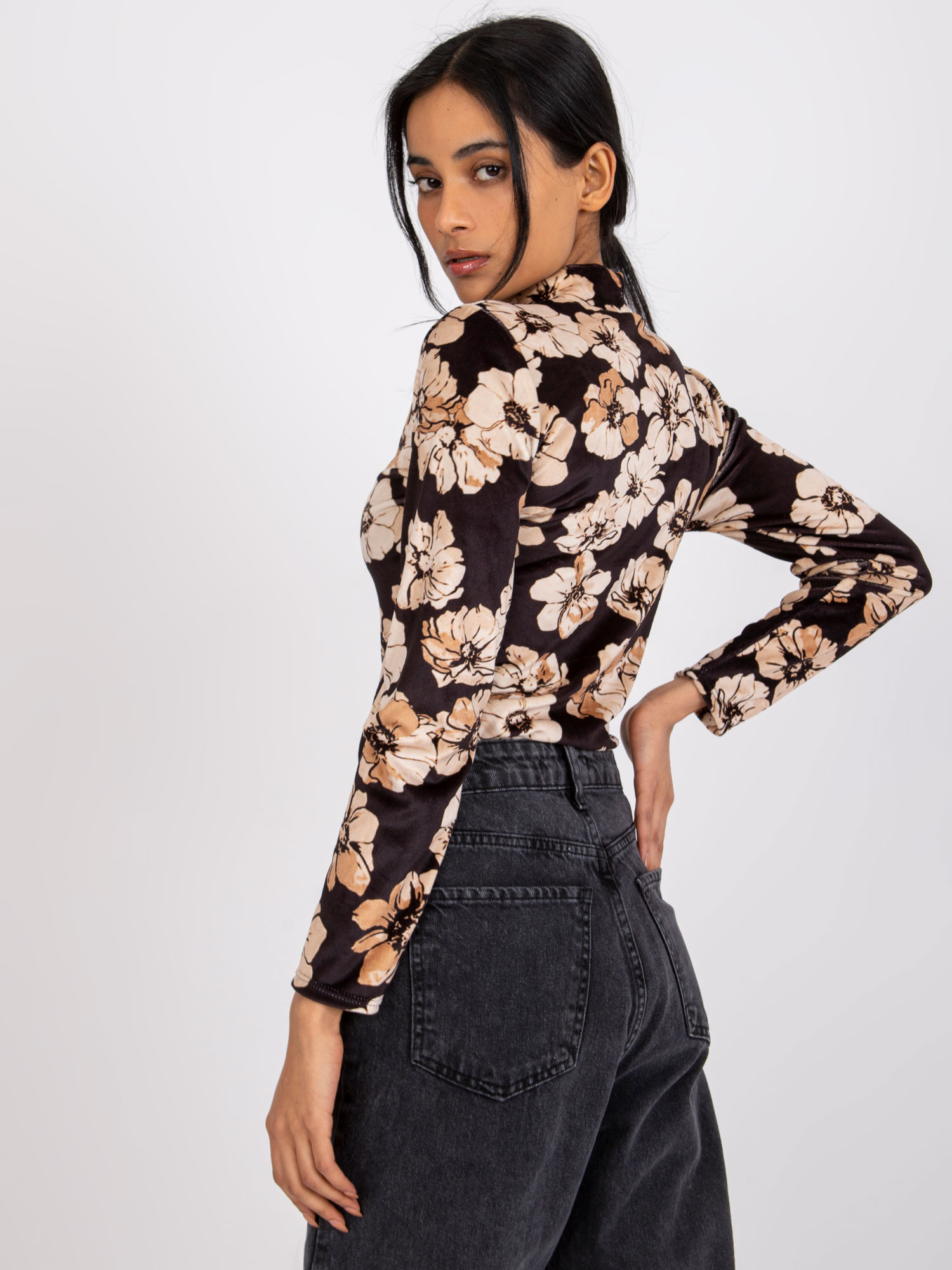 Bluzka Czarno-beżowy - obrazek 2