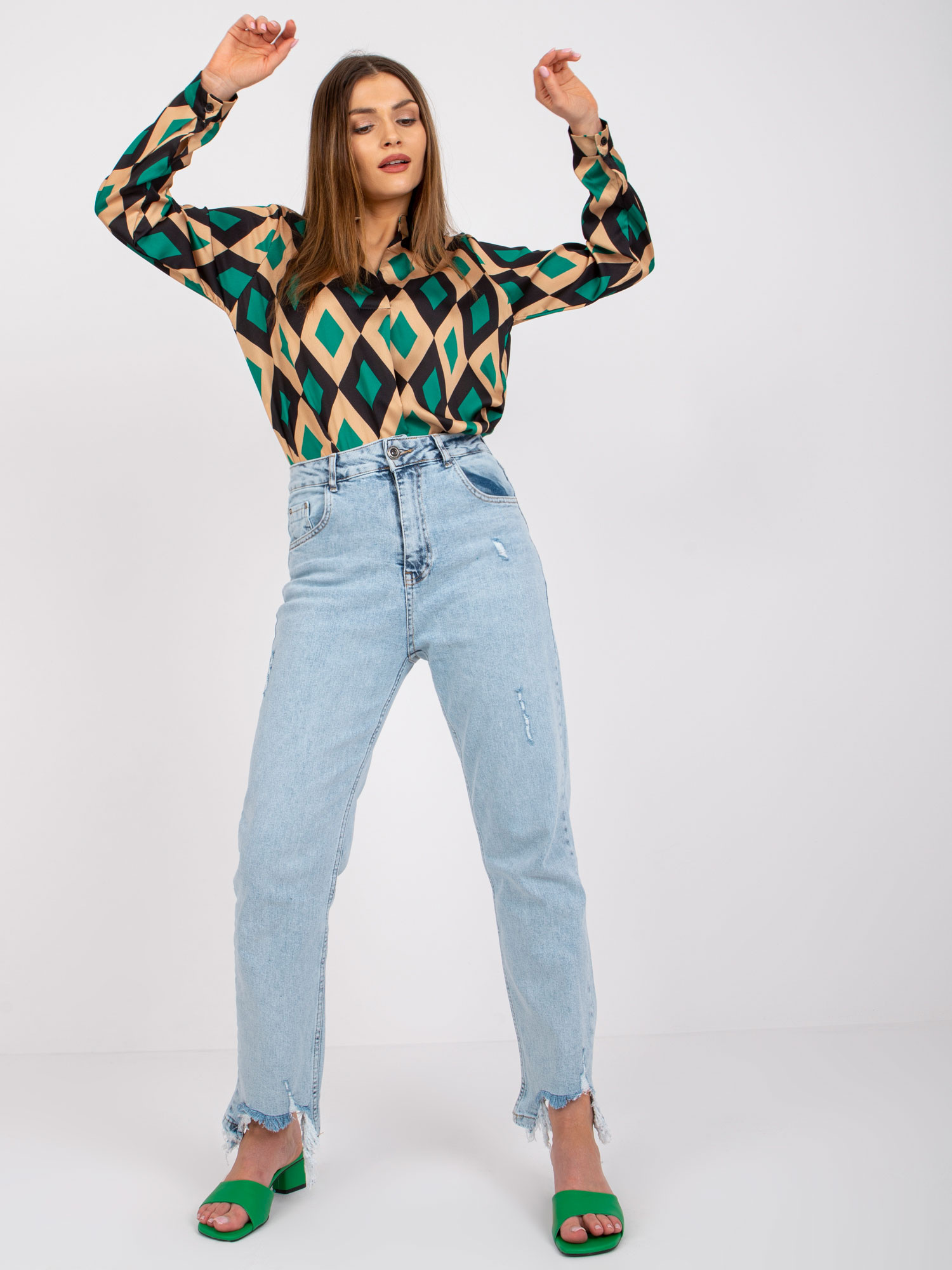 Bluzka Czarno-zielony - obrazek 2