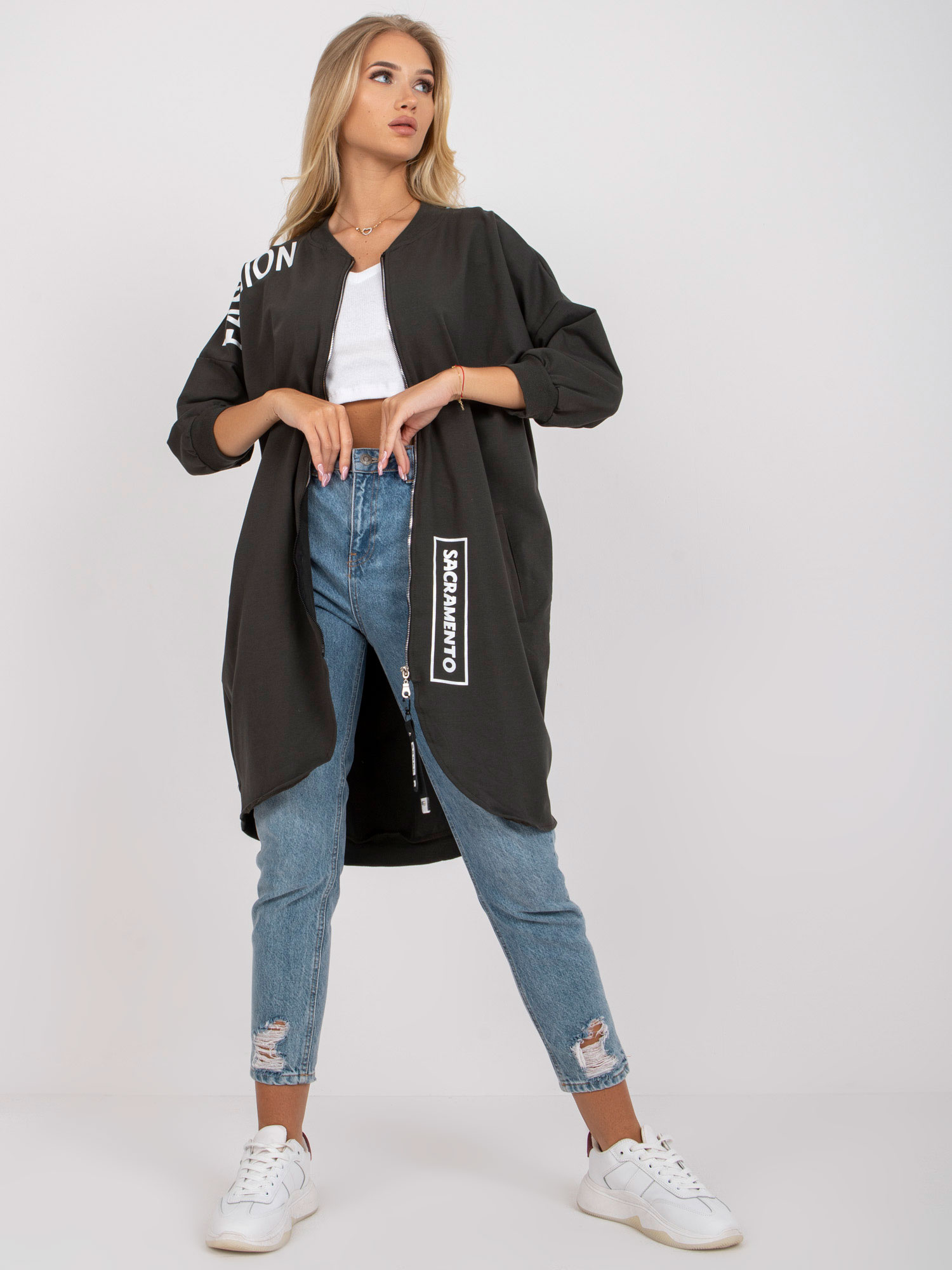 Bluza Ciemny khaki - obrazek 2