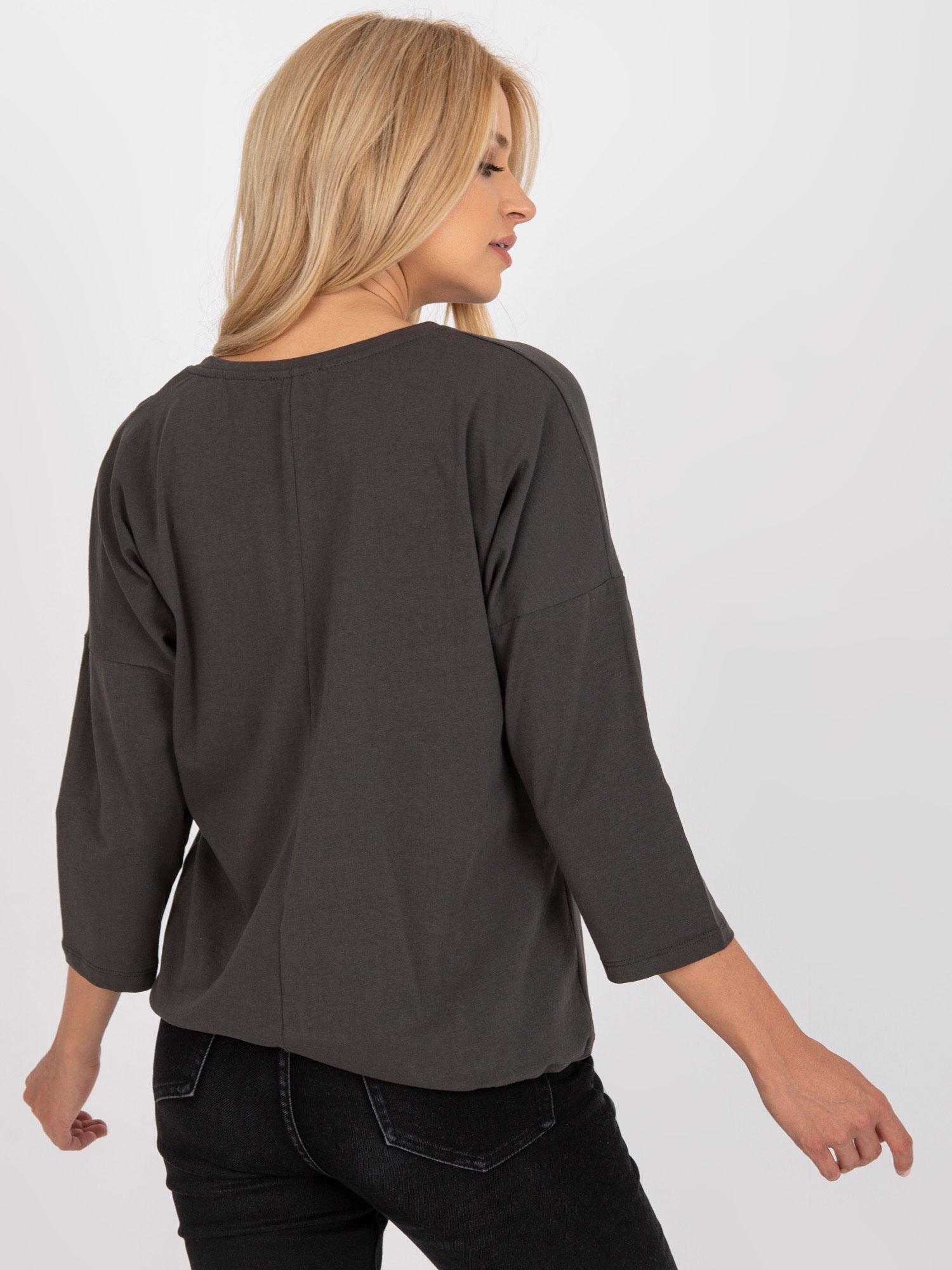 Bluzka Ciemny khaki - obrazek 2