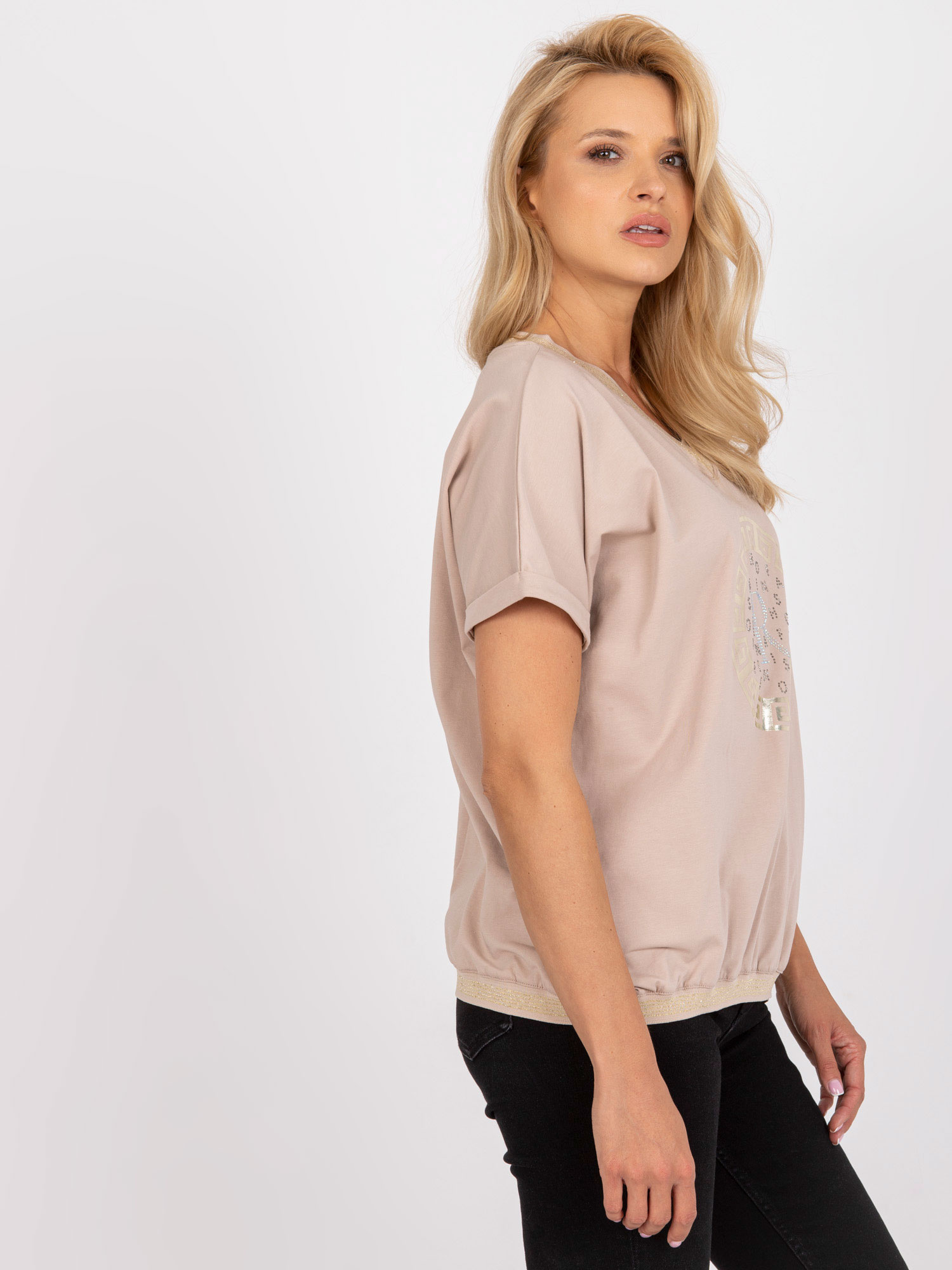 Bluzka Beżowy - obrazek 2